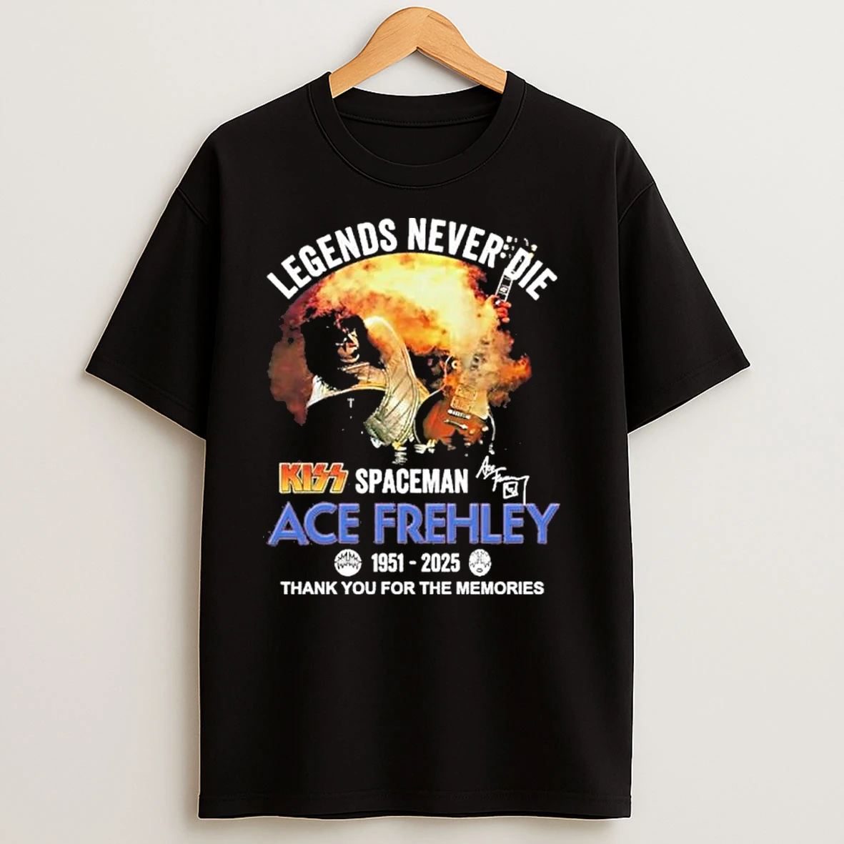 Legends Never Die Kiss Spaceman Ace Frehley 1951 2025 T Shirts