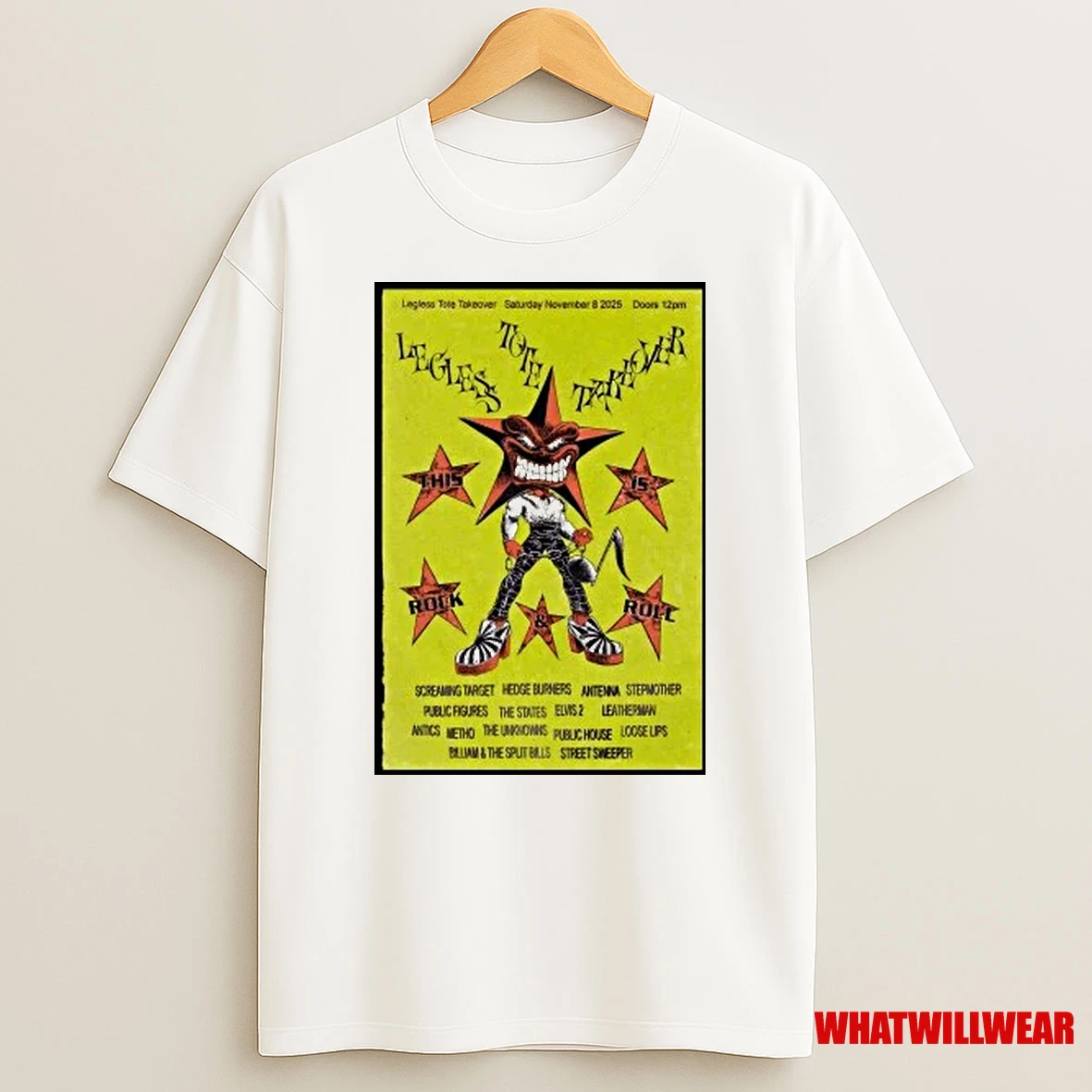 Legless Records Nov 8 2025 The Tote Hotel Event Shirts