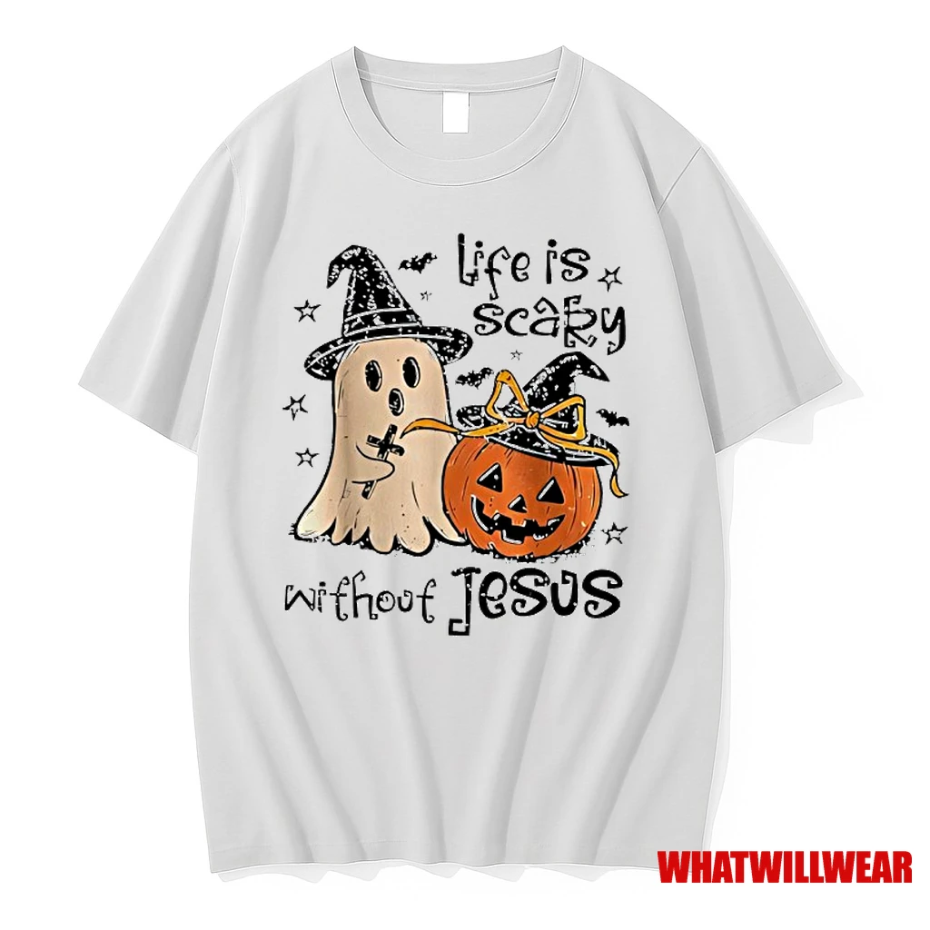 Life Is Scary Without Jesus Christian Halloween Shirts
