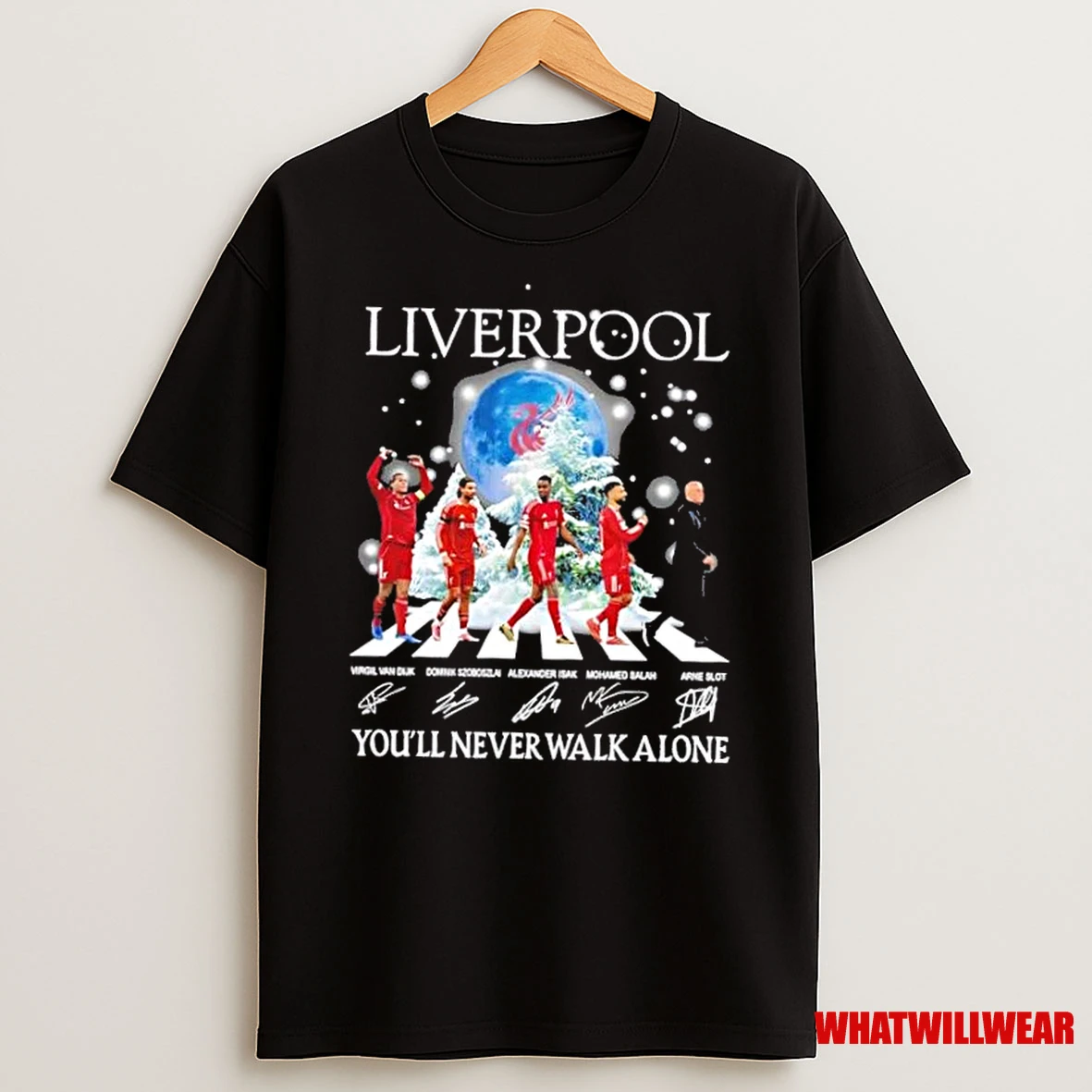 Liverpool Arne Slot And Players Abbey Road Youll Never Walk Alone Shirts