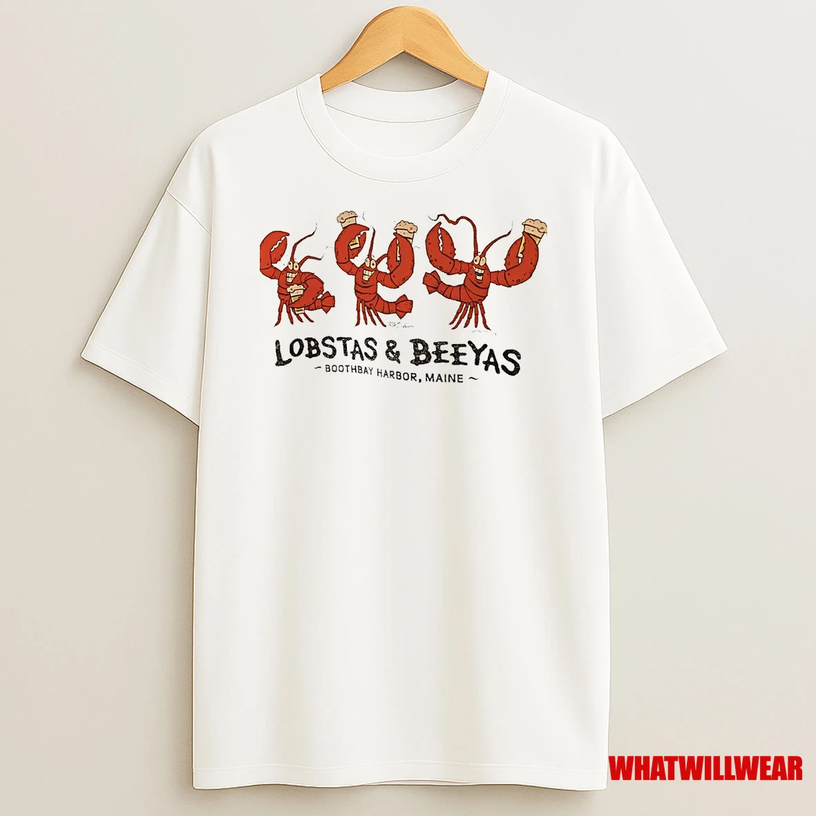 Lobstas And Beeyas Boothbay Harbor Shirts