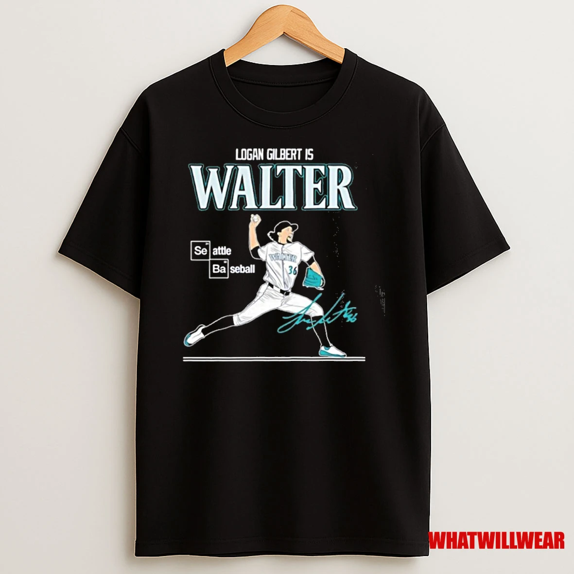 Logan Gilbert Is Walter Seattle Mariners Baseball Signature Shirts
