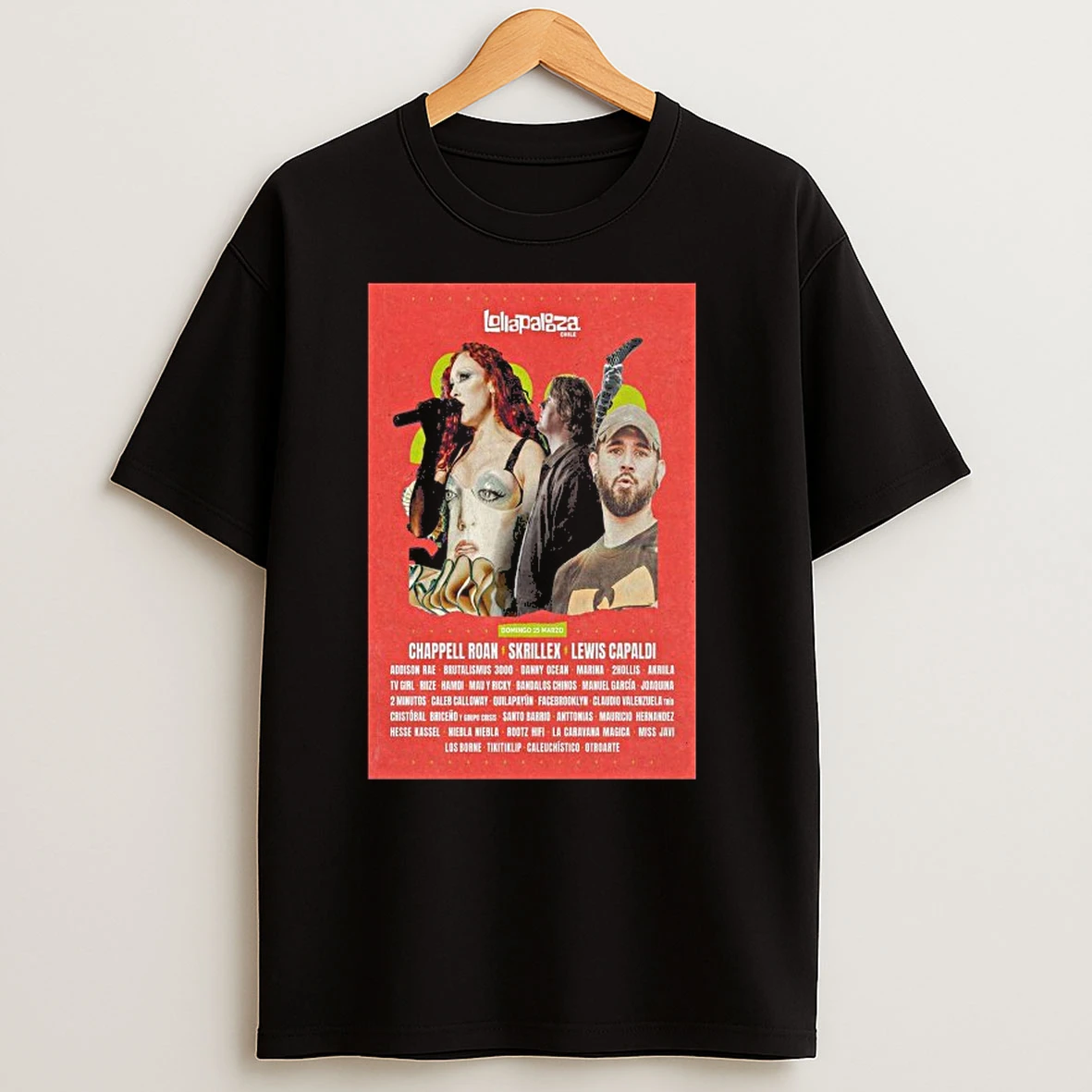 Lollapalooza Chile Tour March 15 2025 Shirts