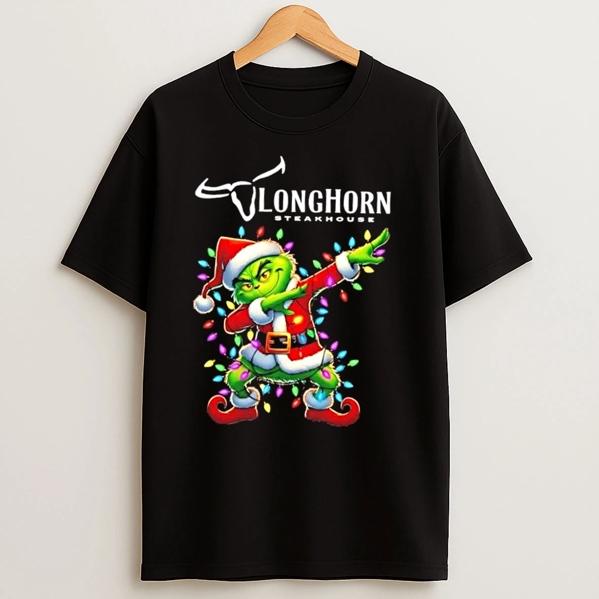 Longhorn Steakhouse Grinch Dabbing Merry Christmas T Shirts