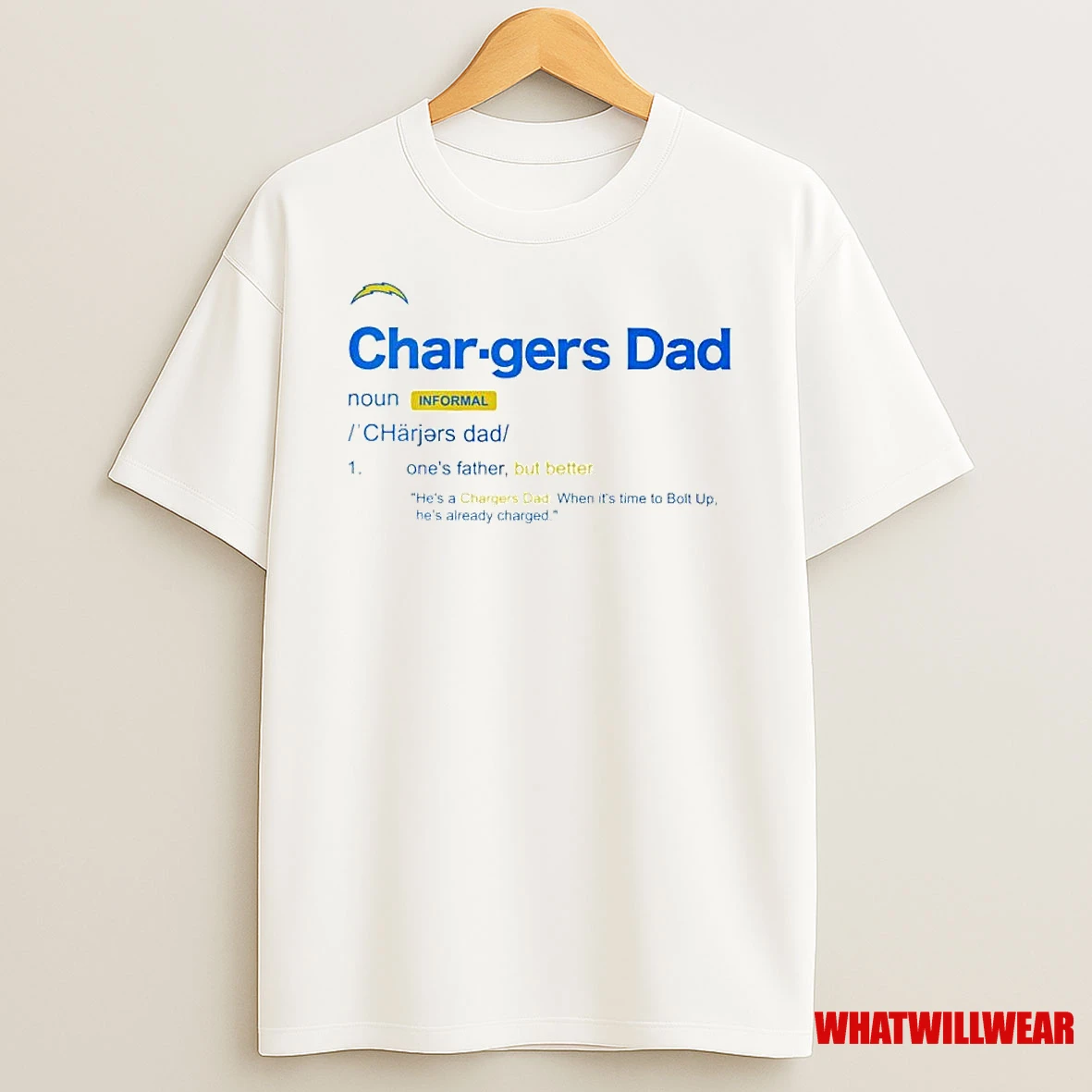 Los Angeles Chargers Dad Definition Ornaments Shirts