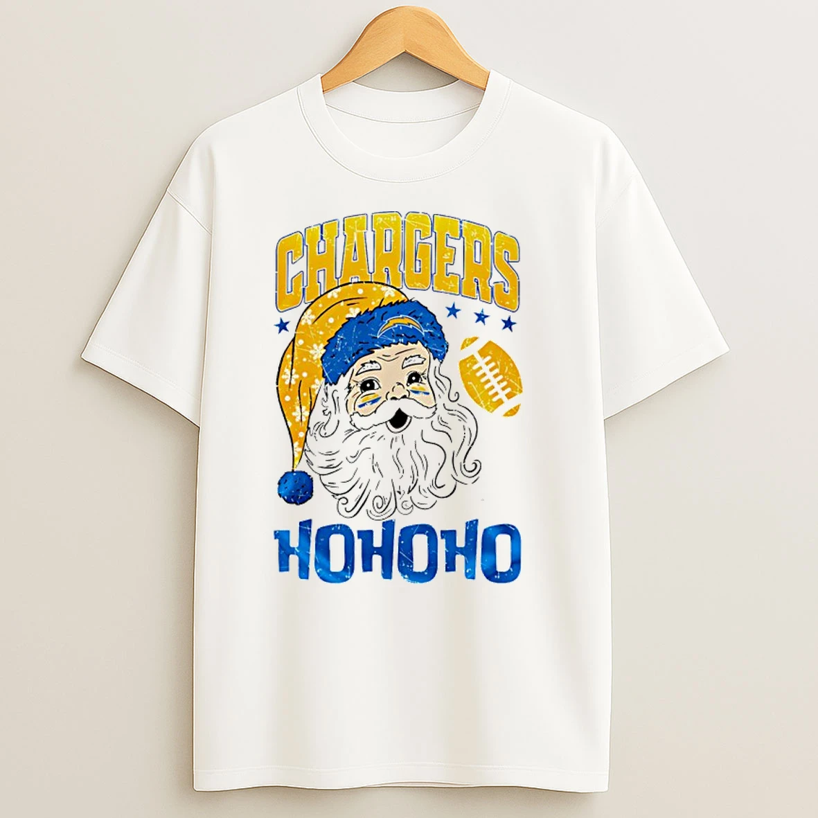 Los Angeles Chargers X Santa Claus Nfl Merry Christmas T Shirts
