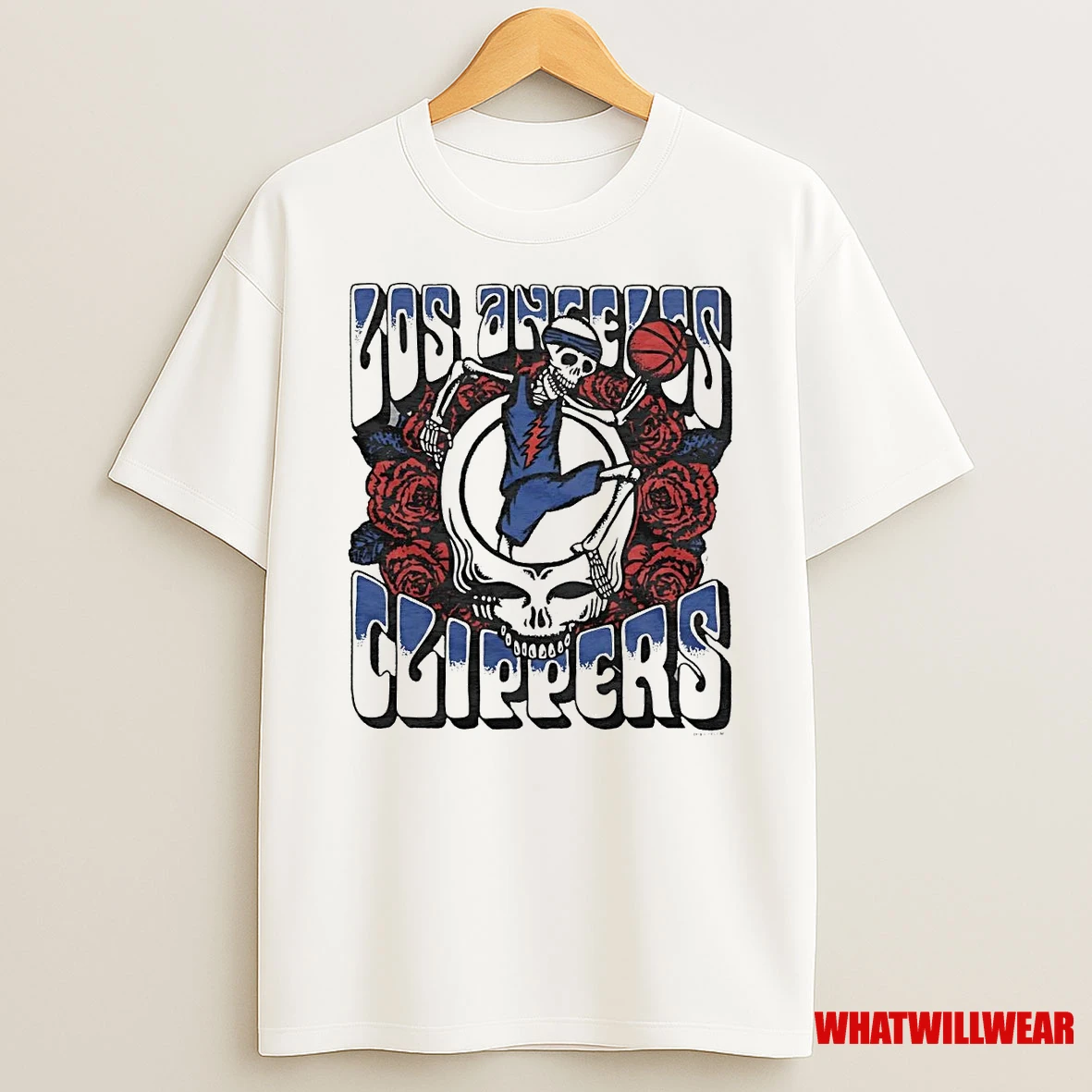 Los Angeles Clippers Grateful Dead Skull Shirts