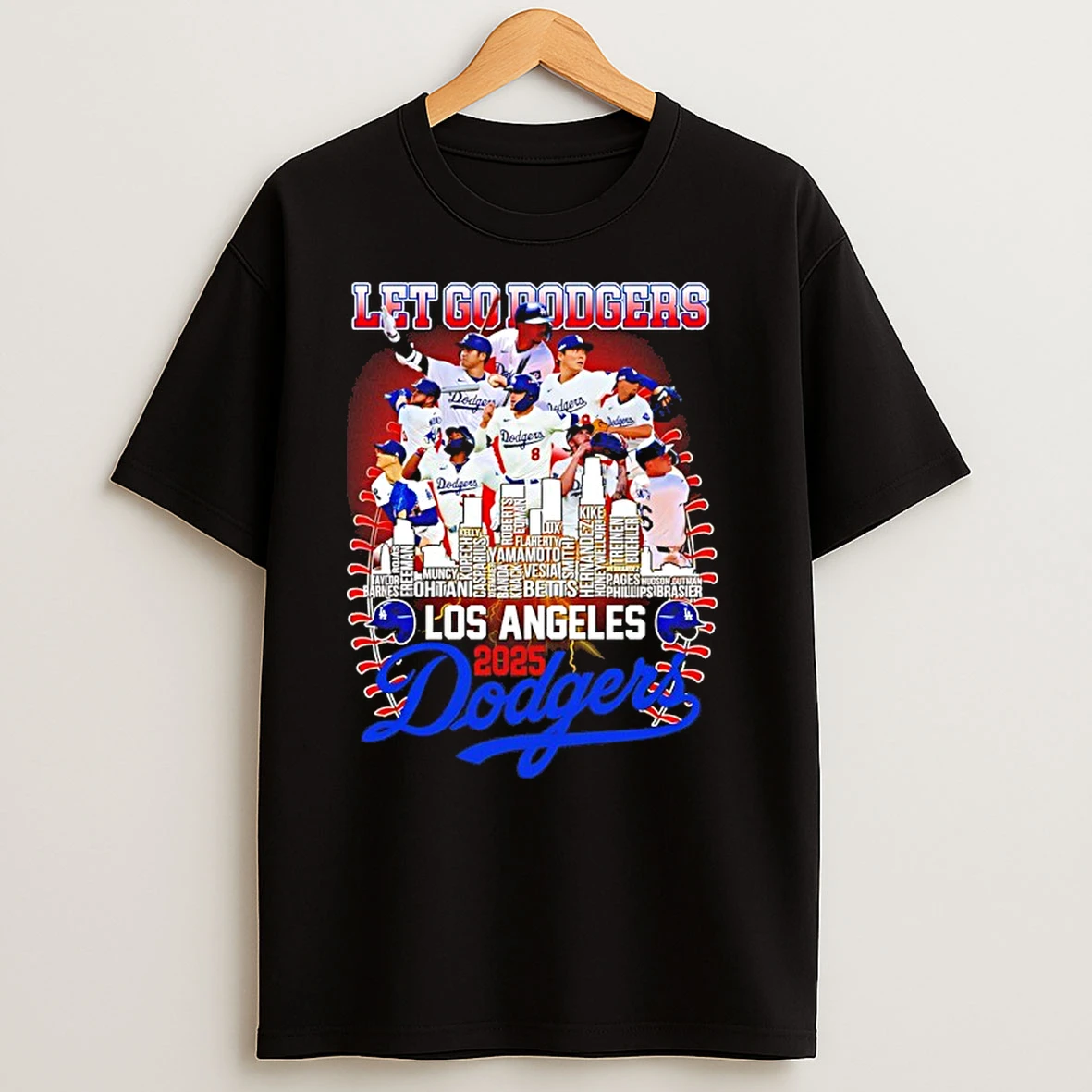 Los Angeles Dodgers 2025 National League Champions Lets Go Dodgers T Shirts