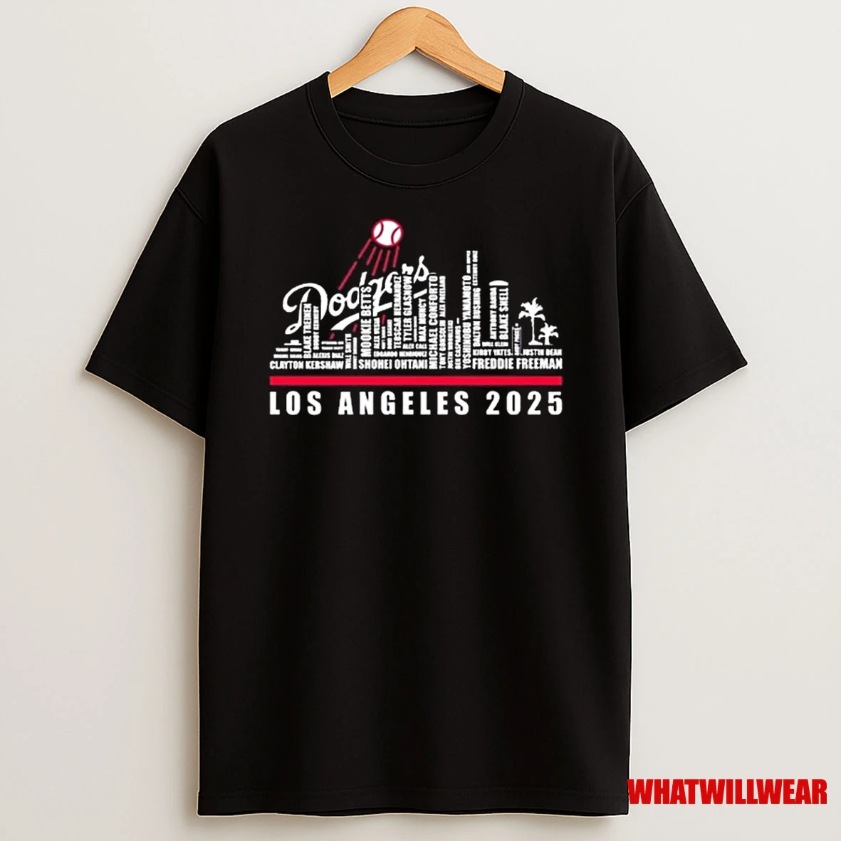 Los Angeles Dodgers 2025 Skyline Name Players Shirts