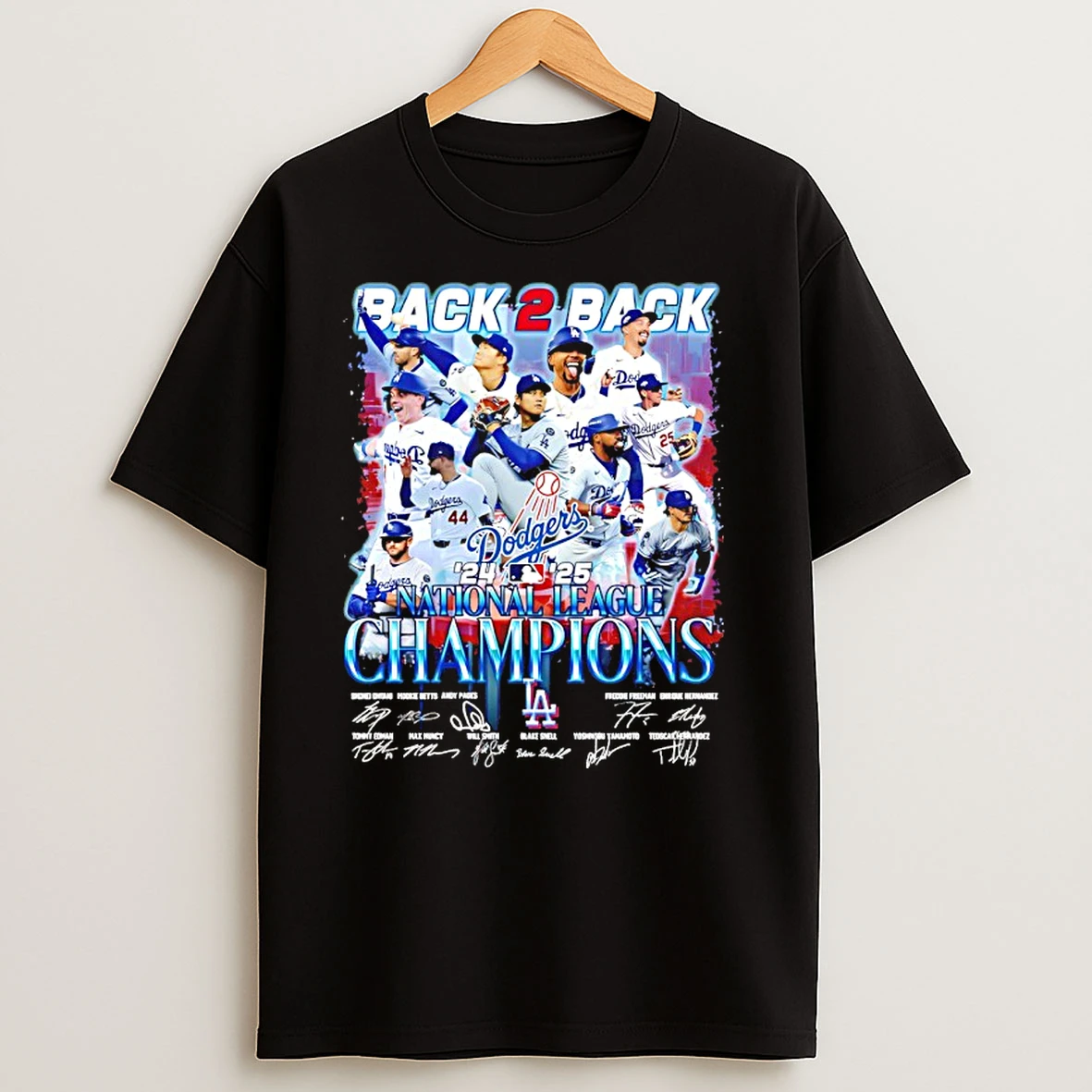 Los Angeles Dodgers Back 2 Back 24 25 Nlcs Signatures T Shirts