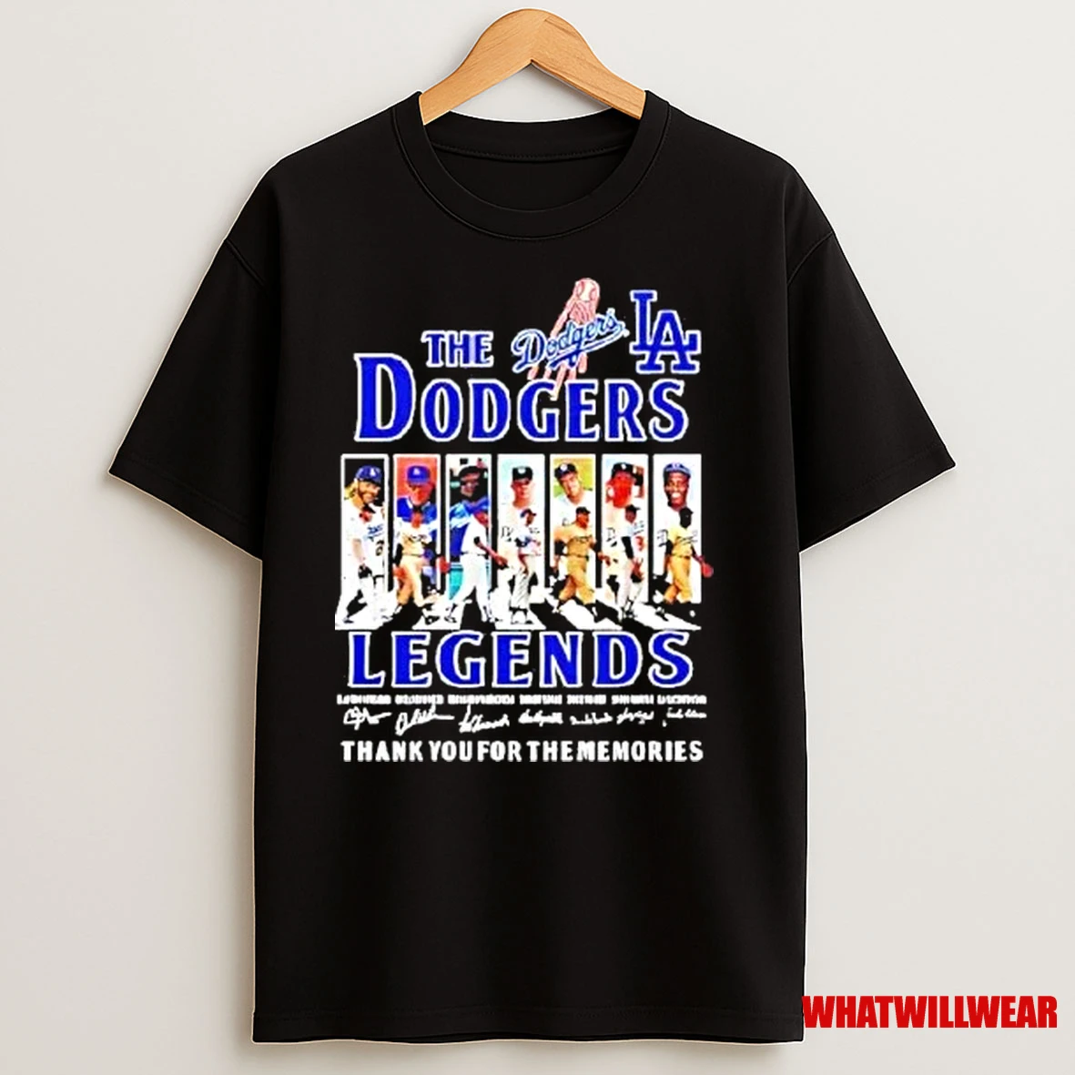 Los Angeles Dodgers Baseball Team Legends Thanks You For The Memories Cover Abbey Road Signatures Shirts