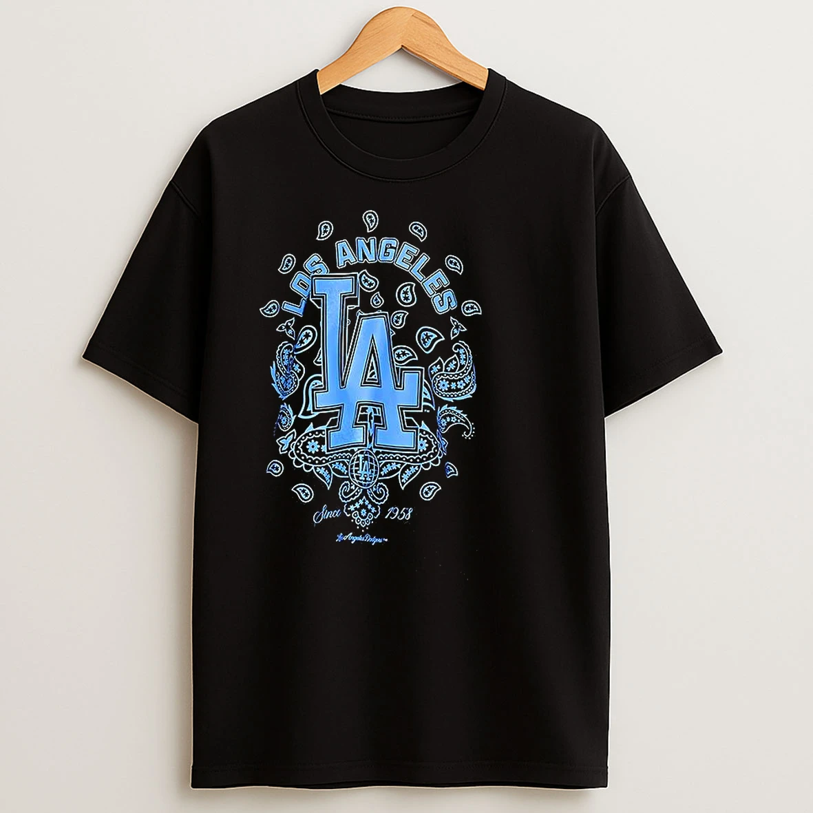 Los Angeles Dodgers Mlb 2025 Since 1958 Paisley Pattern T Shirts