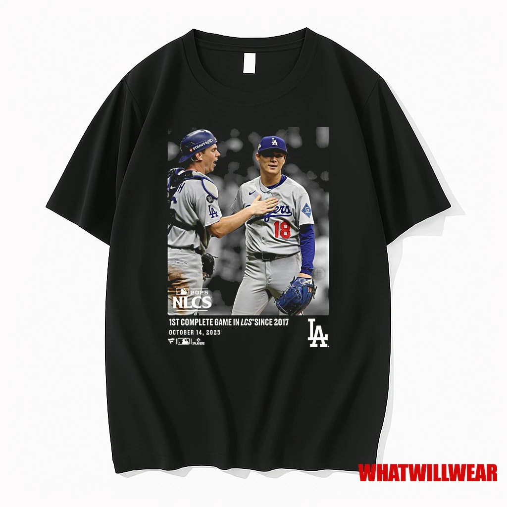Los Angeles Dodgers Mlb Yoshinobu Yamamoto 1st Complete Game In Lcs Since 2017 Oct 14 2025 Shirts