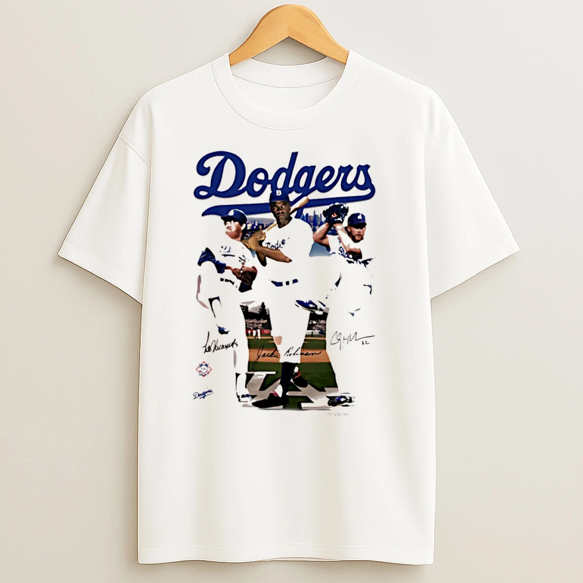 Los Angeles Dodgers Mookie Betts Steve Sax And Clayton Kershaw Signatures T Shirts