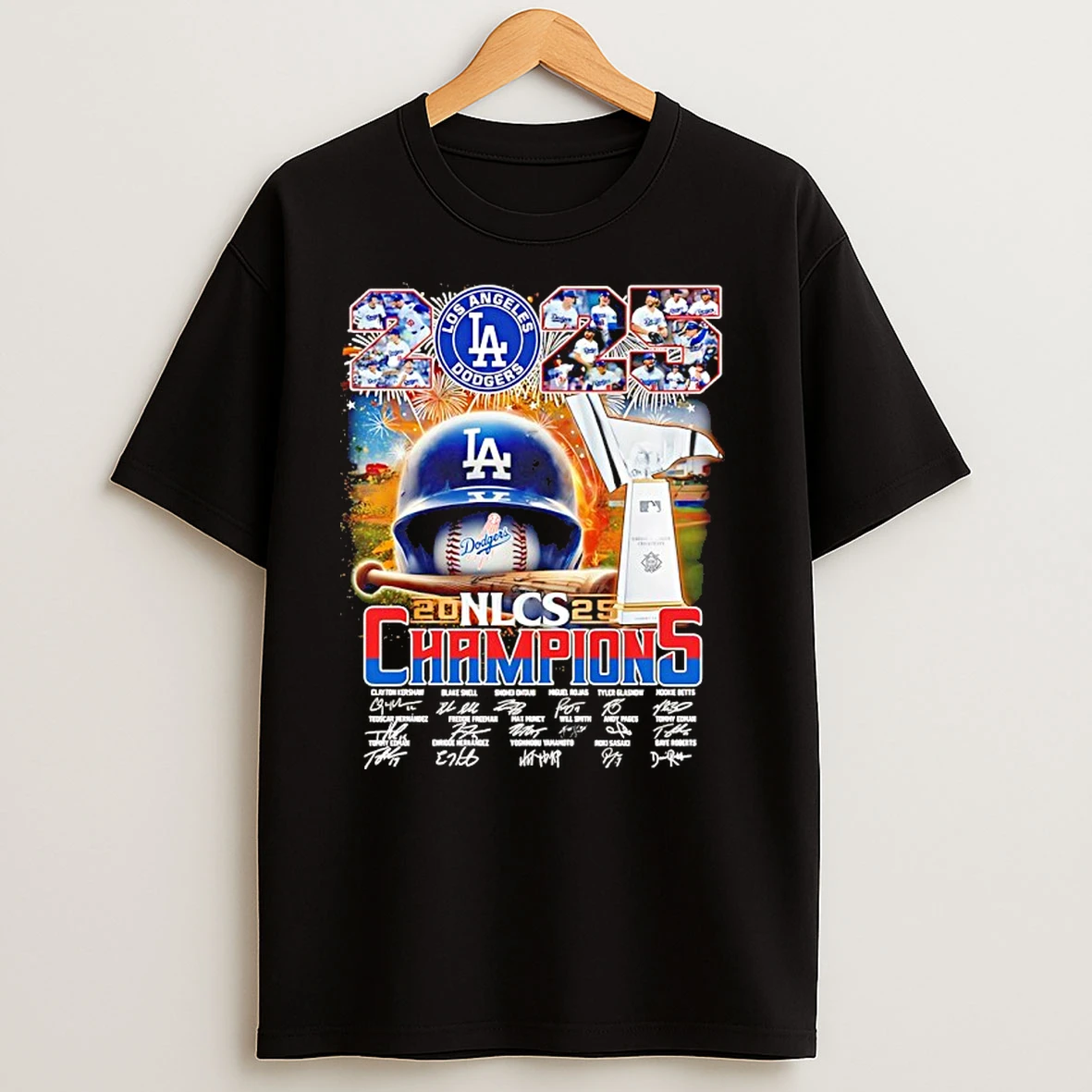 Los Angeles Dodgers Nlcs 2025 Signatures T Shirts
