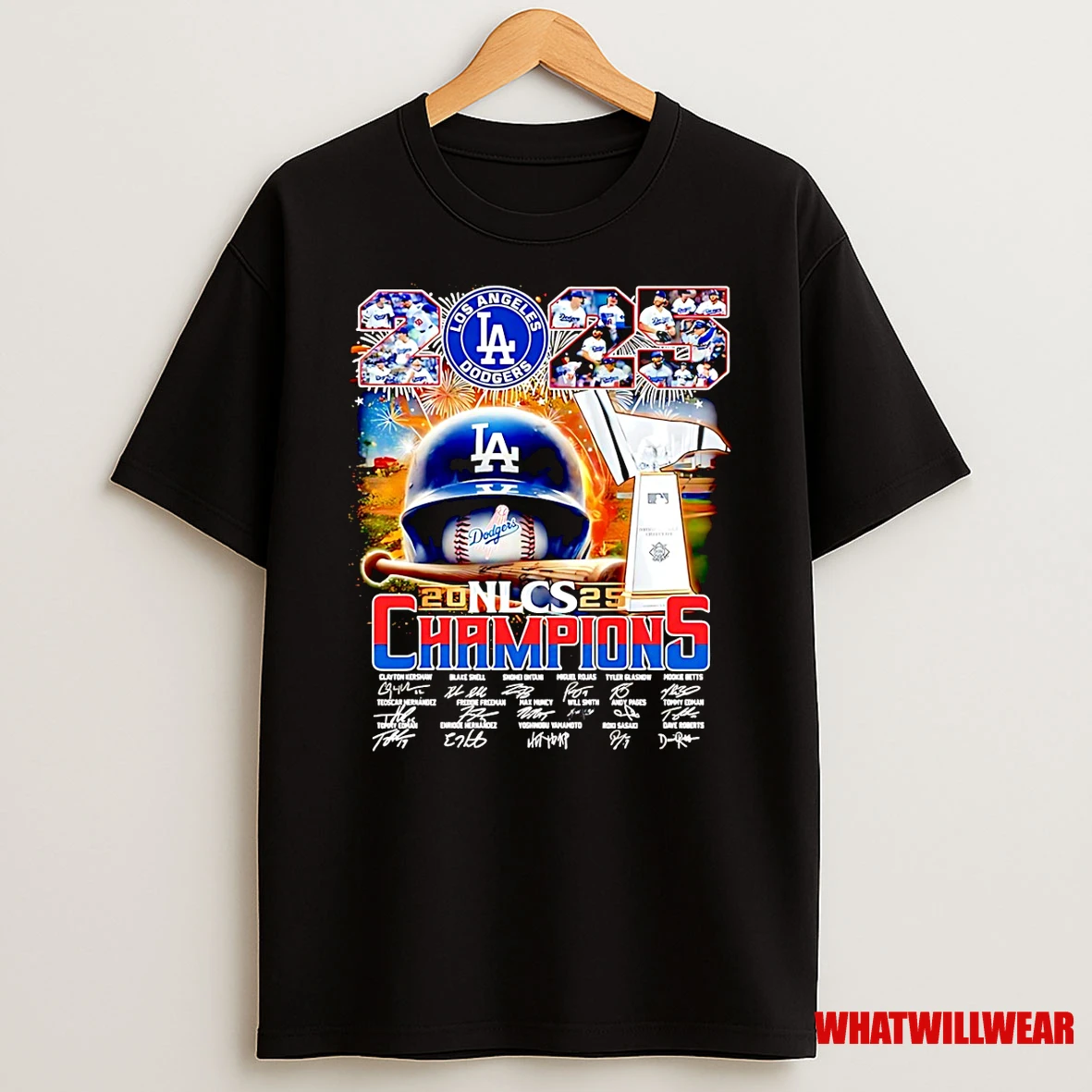 Los Angeles Dodgers Nlcs Champions 2025 Helmet Shirts
