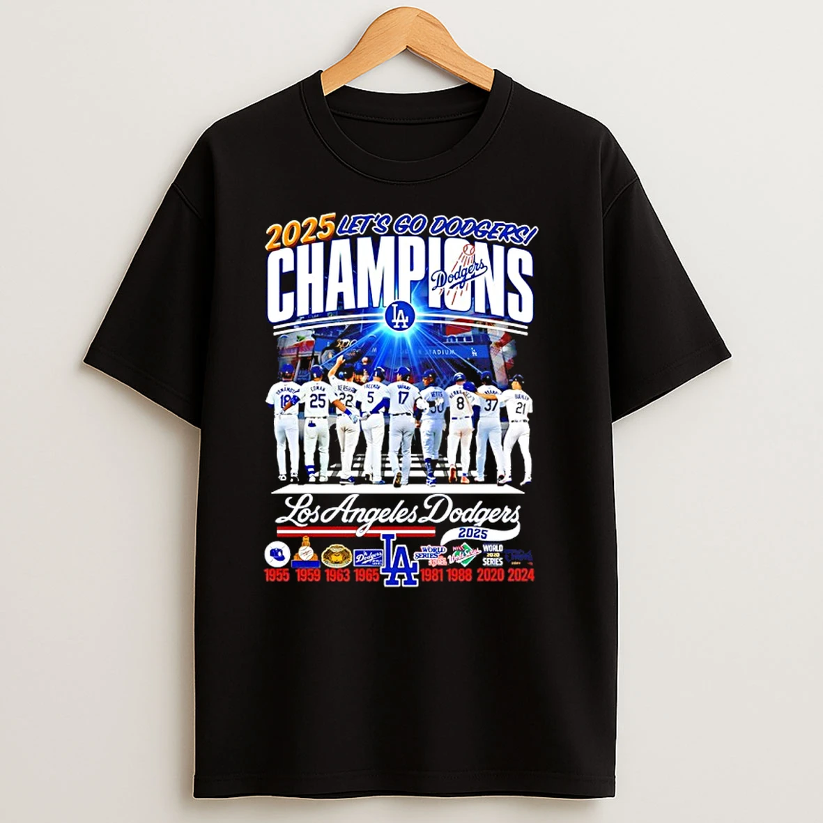 Los Angeles Dodgers National League Champions 2025 Lets Go Dodgers T Shirts