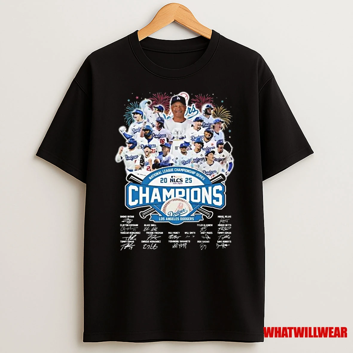 Los Angeles Dodgers National League Champions Series 2025 Signatures Shirts