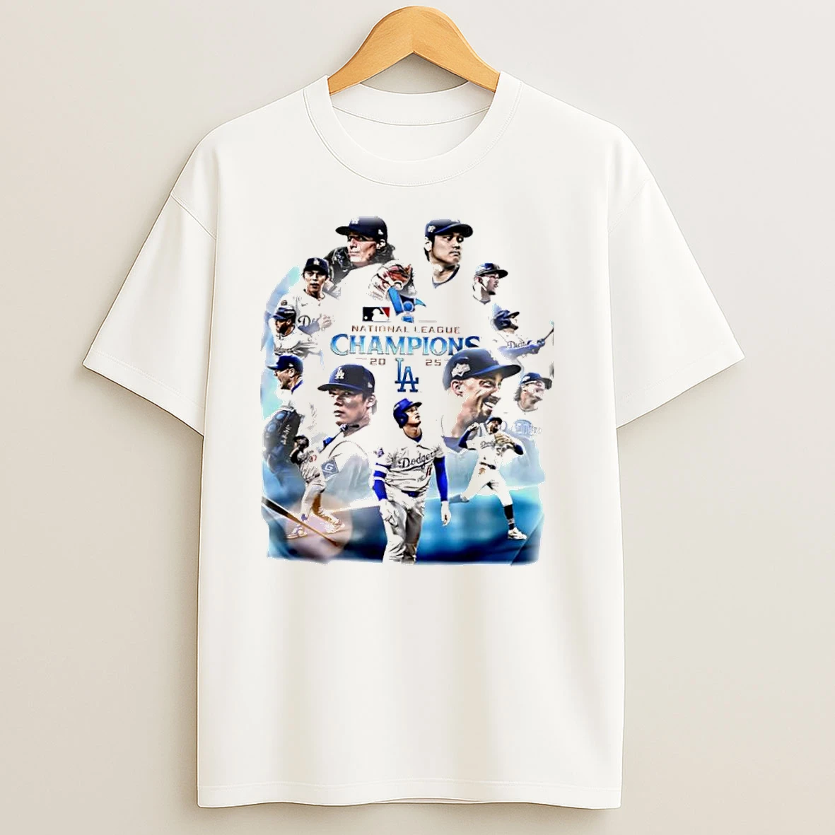 Los Angeles Dodgers Players Featured 2025 National League Champions T Shirts
