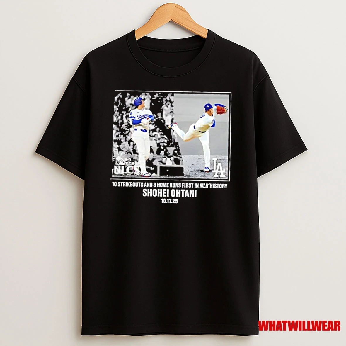 Los Angeles Dodgers Shohei Ohtani Black 2025 Mlb Postseason Moment Shirts