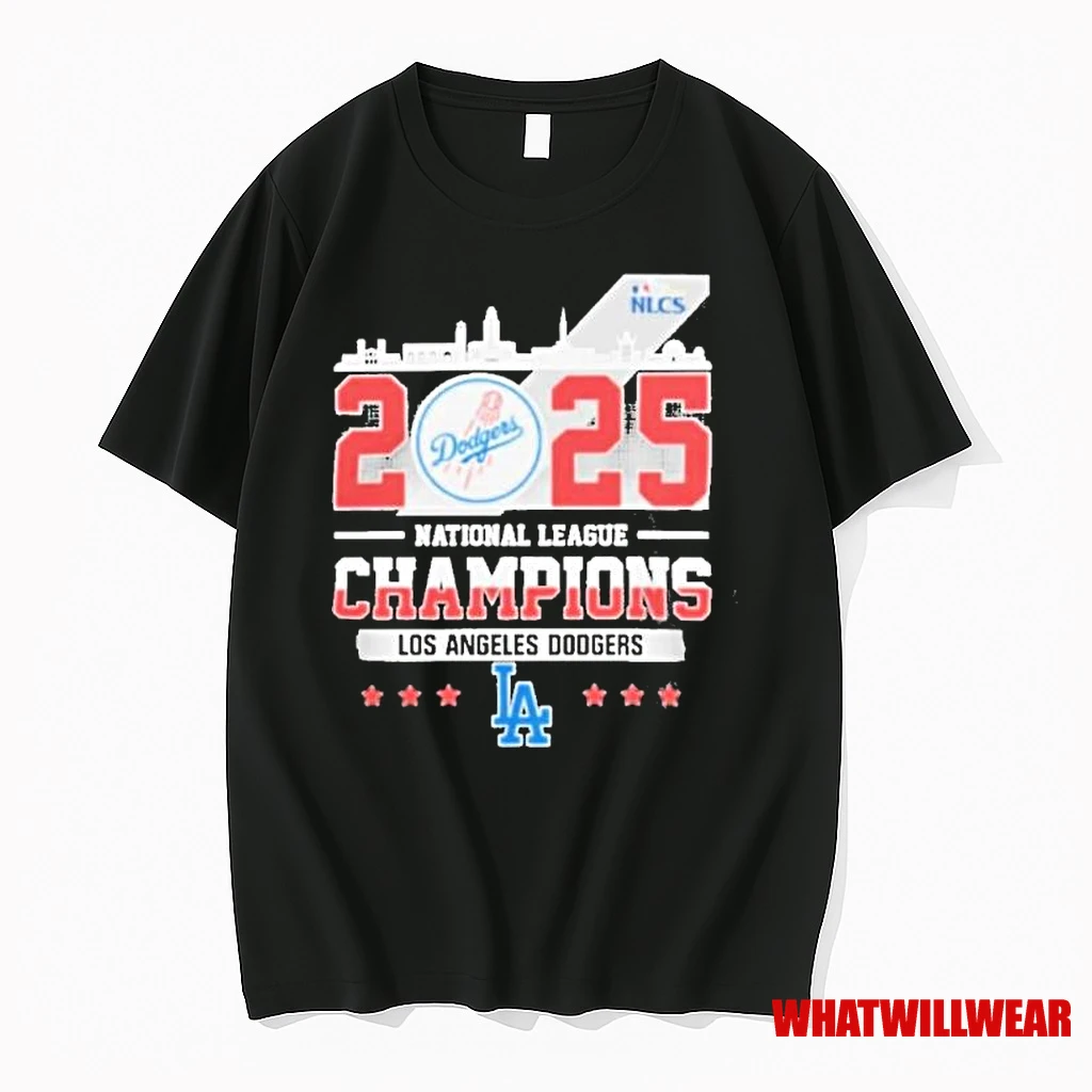 Los Angeles Dodgers Skyline 2025 National League Champions Shirts