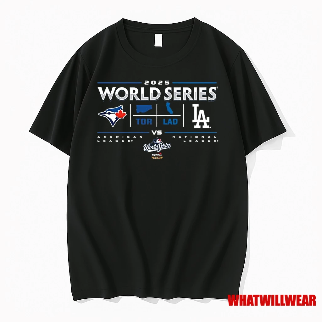 Los Angeles Dodgers Vs Toronto Blue Jays 2025 World Series Change Up Matchup Shirts
