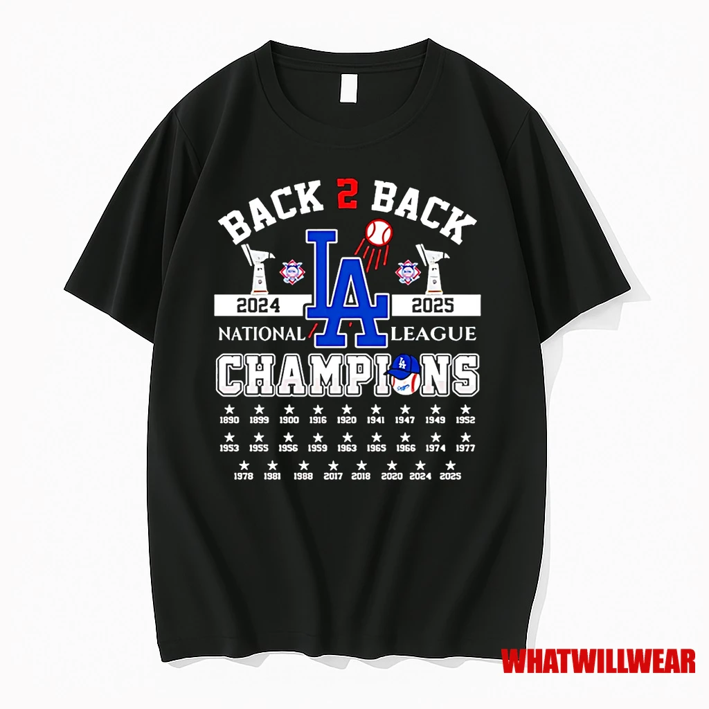 Los Angeles Dodgers Baseball B2b 2024 2025 National League Champions Shirts