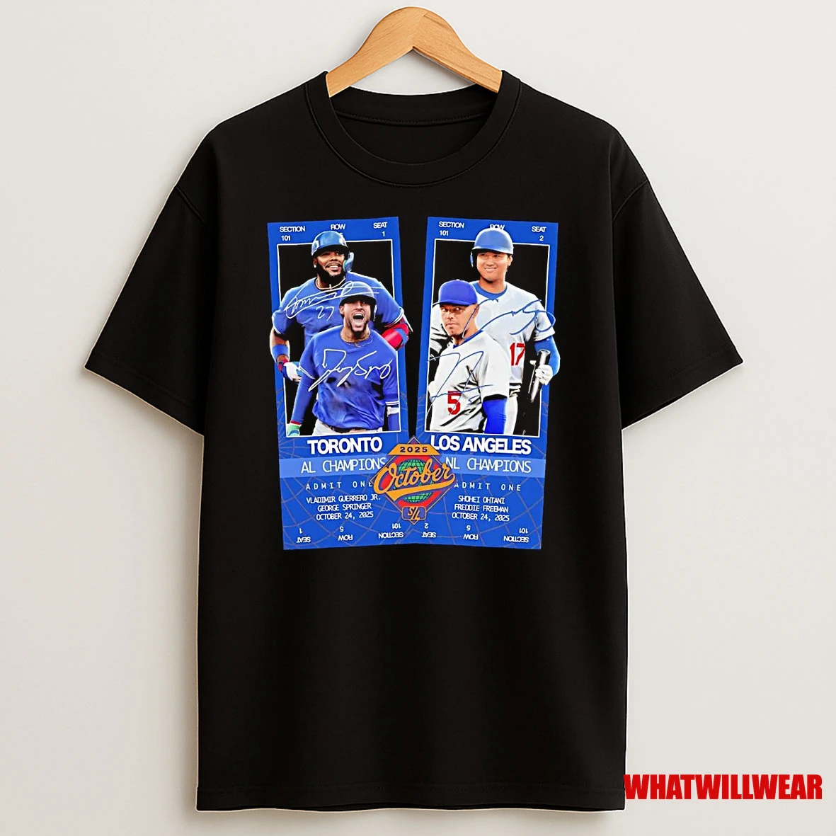 Los Angeles Dodgers Vs Toronto Blue Jays October 2025 Al Champions Shirts