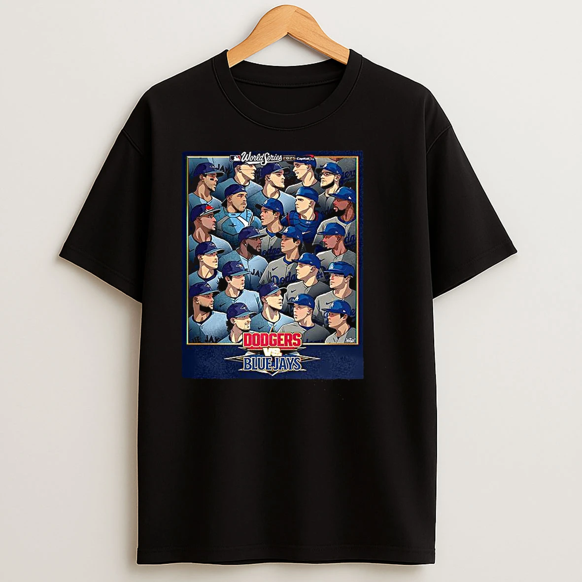 Los Angeles Dodgers Vs Toronto Blue Jays World Series Cartoon T Shirts