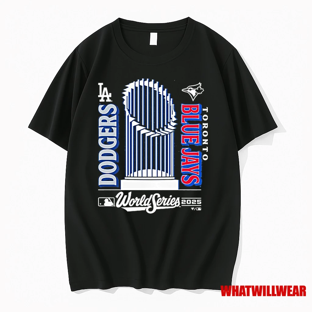 Los Angeles Dodgers Vs Toronto Blue Jays Changeup 2025 World Series Trophy Matchup Shirts