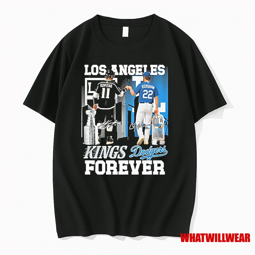 Los Angeles Forever Clayton Kershaw And Anze Kopitar Signatures Shirts