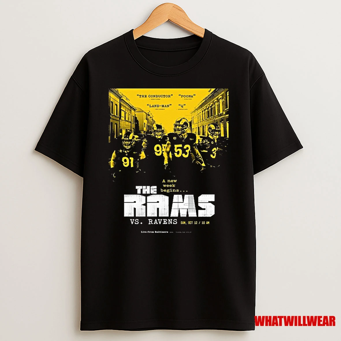 Los Angeles Rams Vs Baltimore Ravens Matchup Nfl For Week 6 On October 12 2025 Shirts
