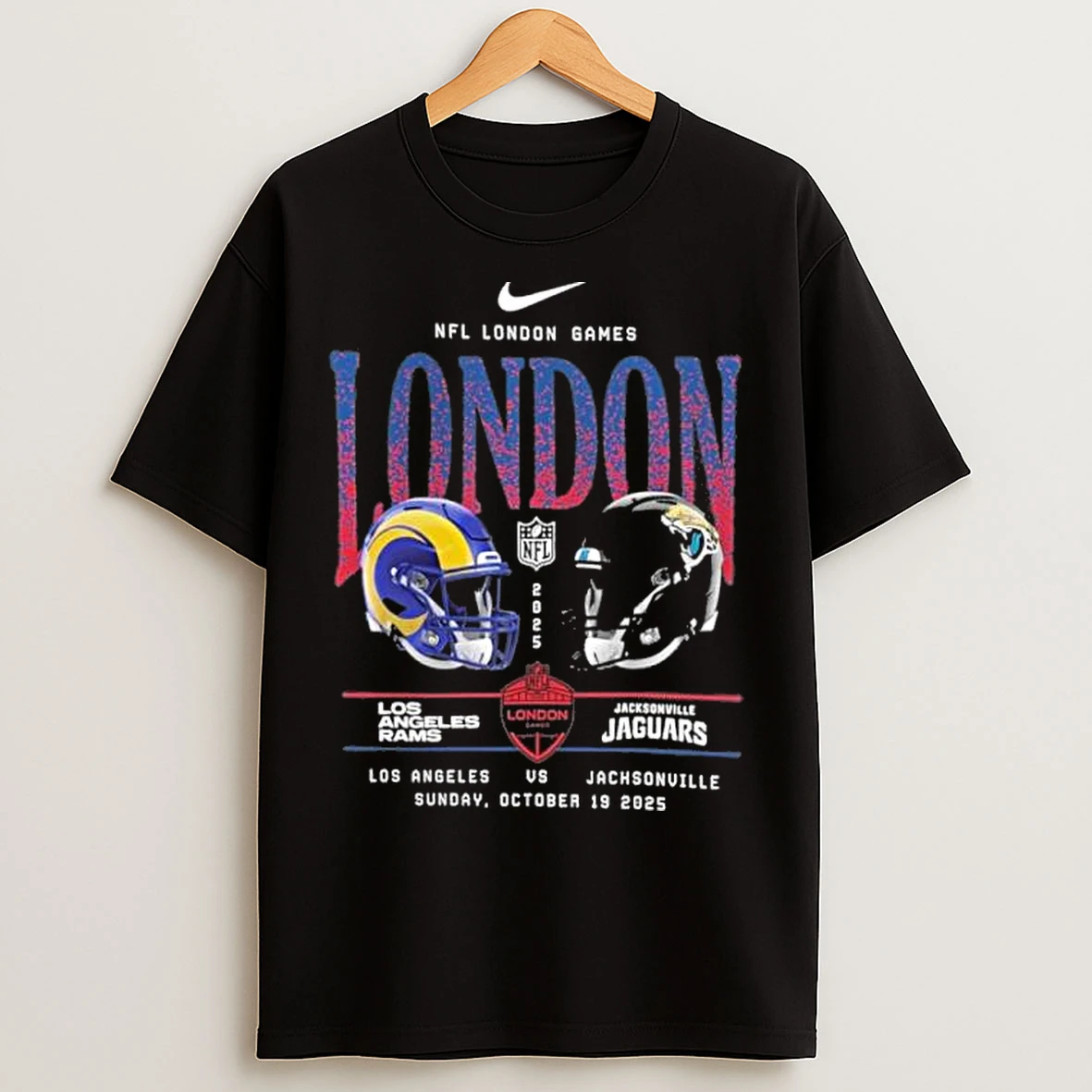 Los Angeles Rams Vs Jacksonville Jaguars Nike International Games London 2025 T Shirts