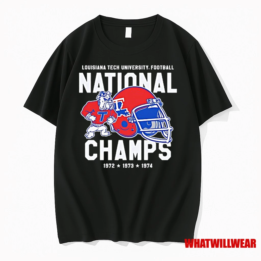 Louisiana Tech Bulldogs Football National Championships Helmet Shirts