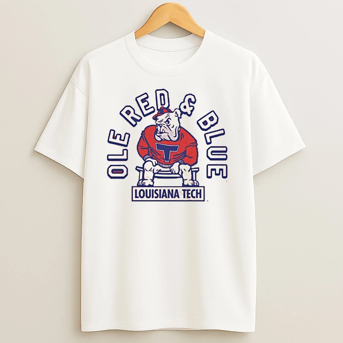 Louisiana Tech Ole Red And Blue Vintage T Shirts