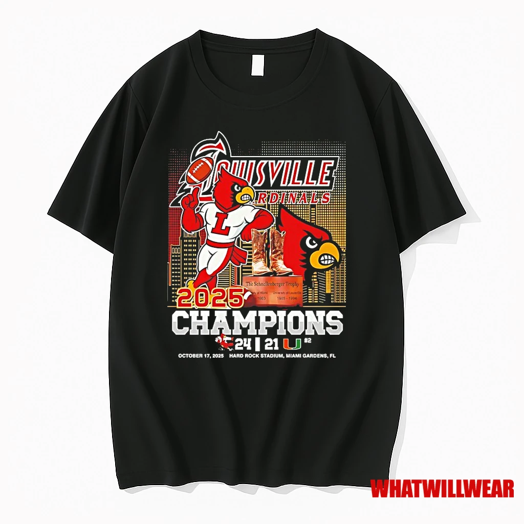Louisville Cardinals The Schnellenberger Trophy Champions 2025 Shirts
