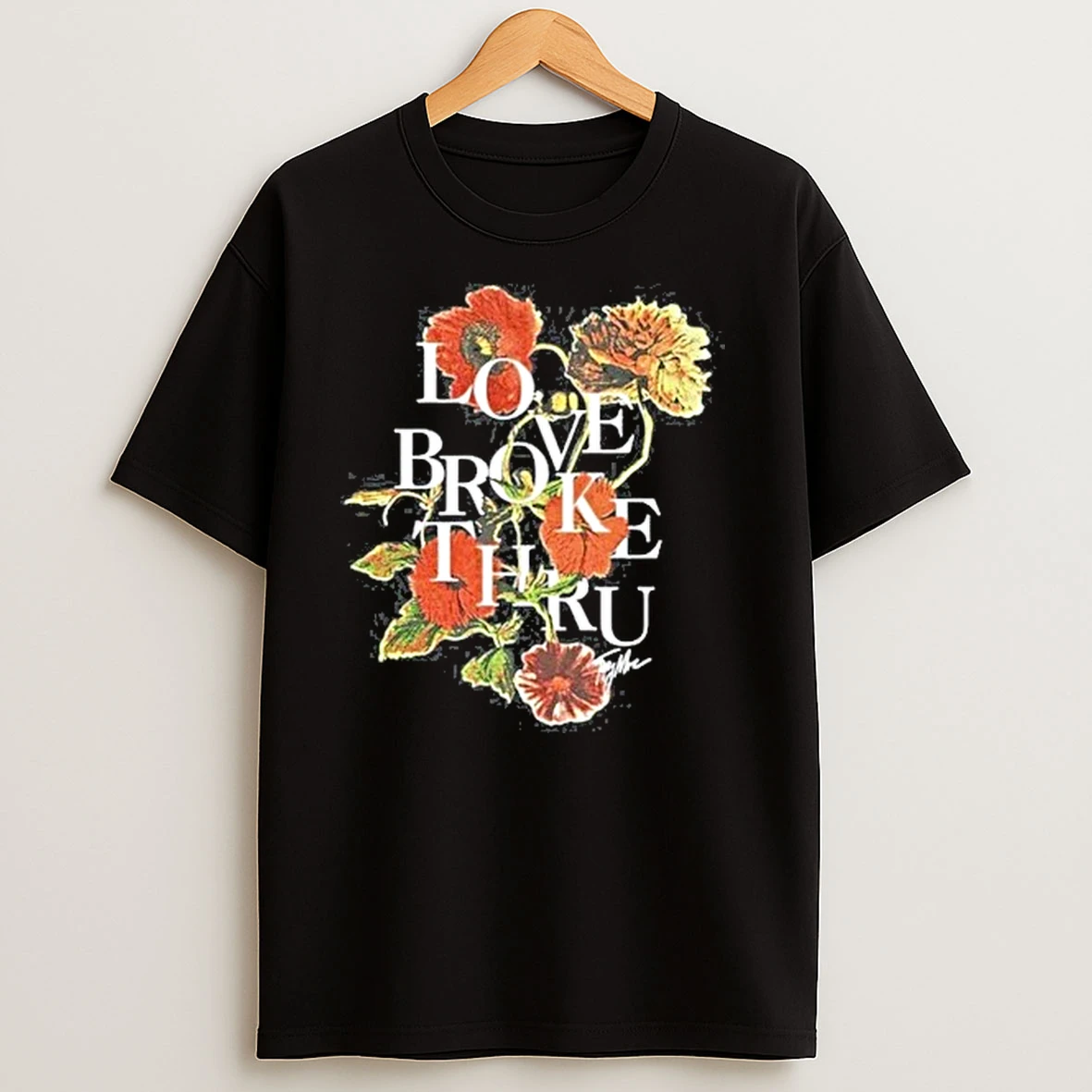 Love Broke Thru Flower Beige 2025 Shirts