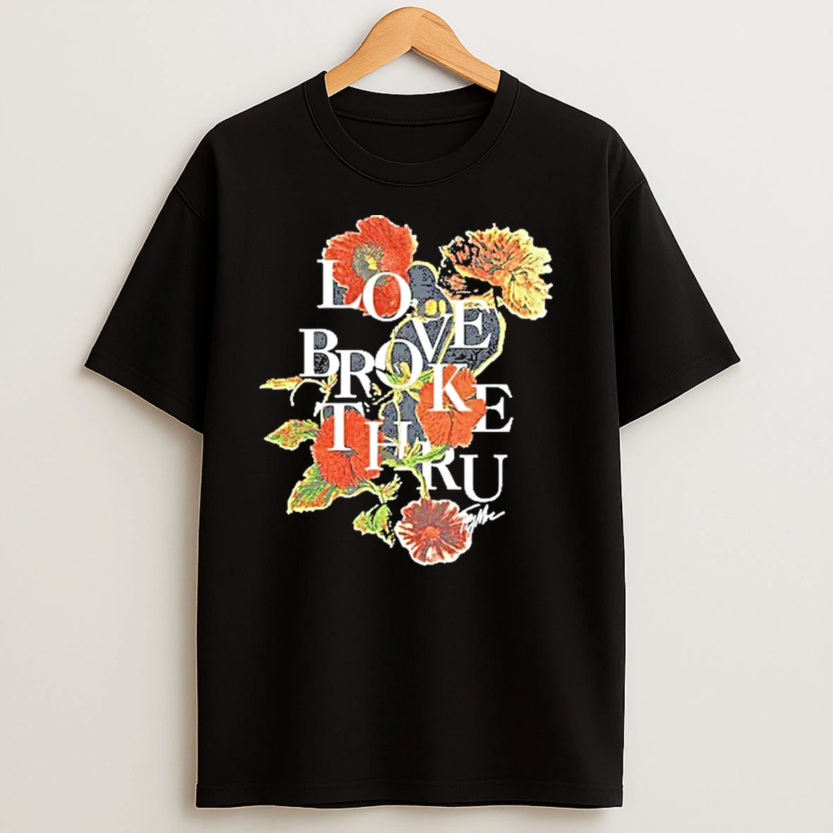 Love Broke Thru Flower Beige Shirts