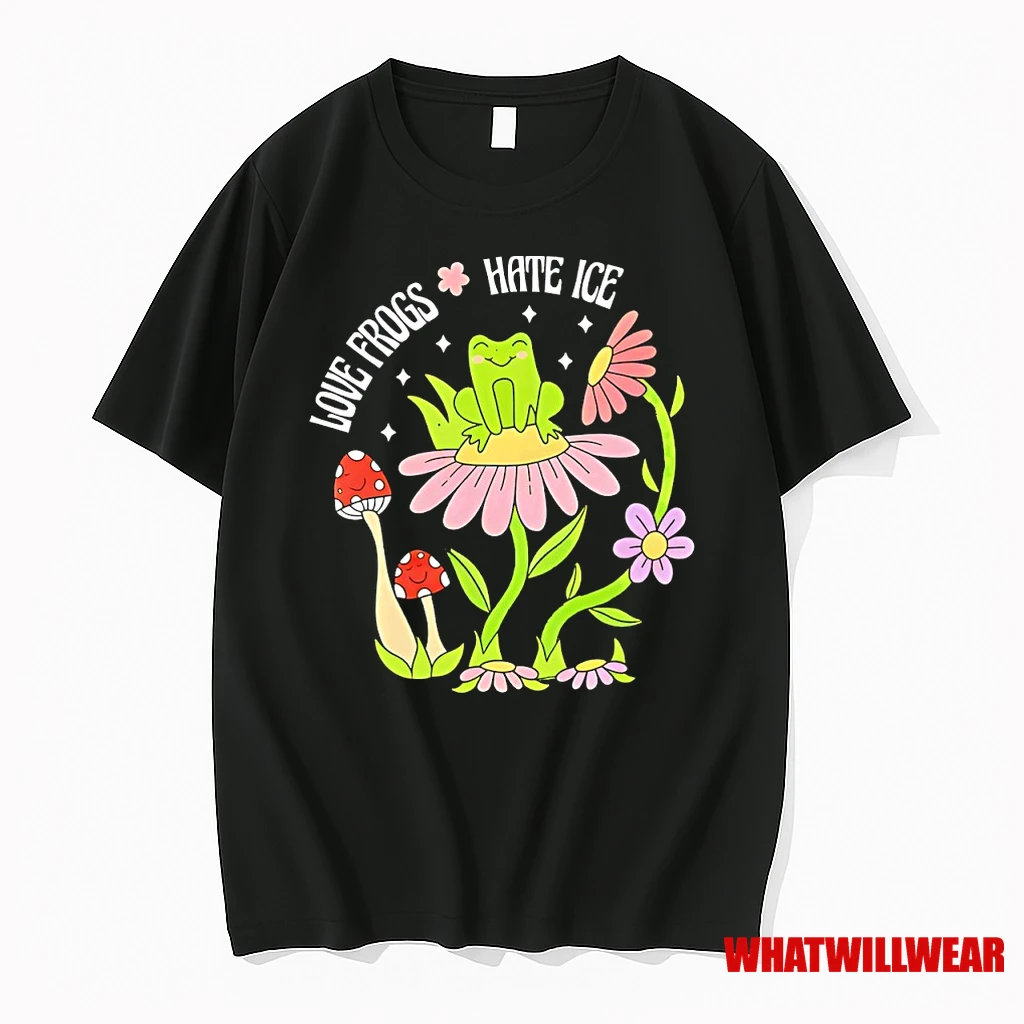 Love Frogs Hate Ice Resist Portland Frog I Stand With Frog Protest Floral Shirts
