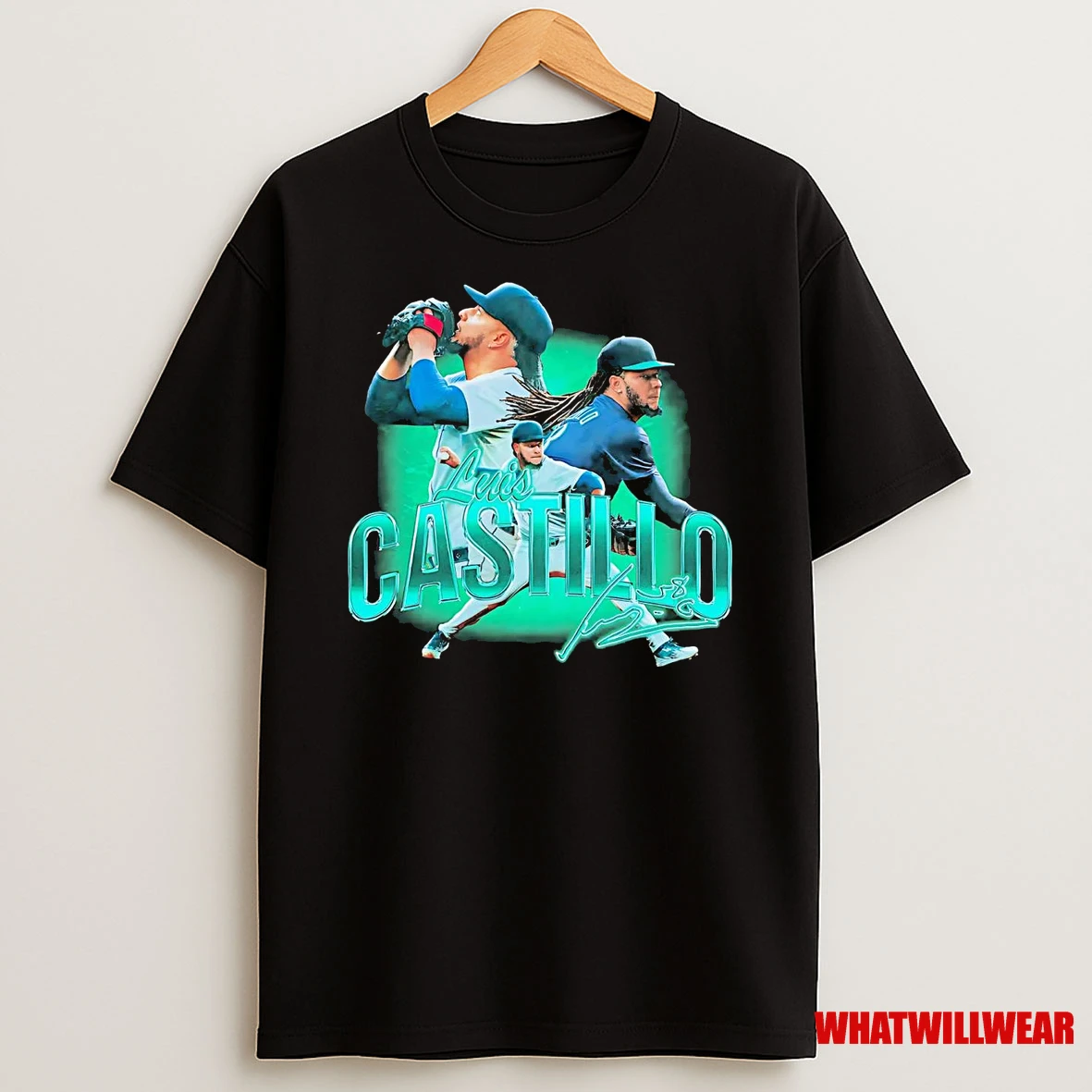 Luis Castillo Picture Collage Seattle Mariners Shirts