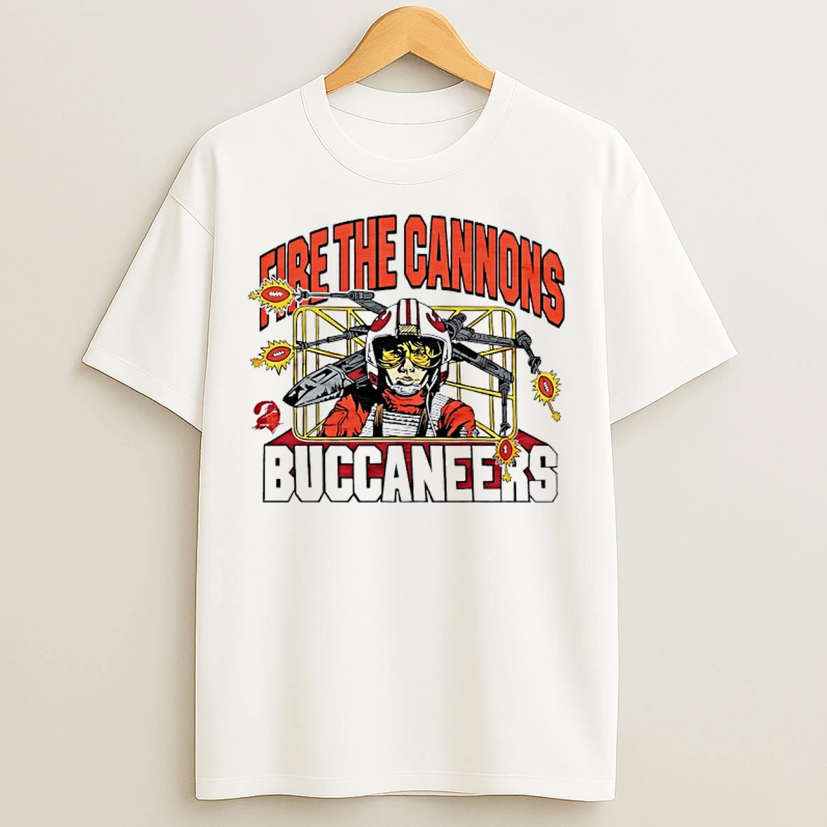 Luke Skywalker Fire The Cannons Tampa Bay Buccaneers Football T Shirts