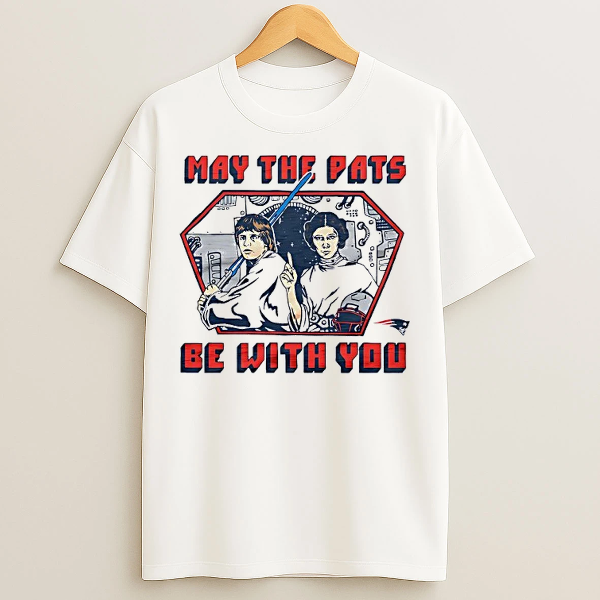 Luke Skywalker X New England Patriots May The Pat Be With You T Shirts