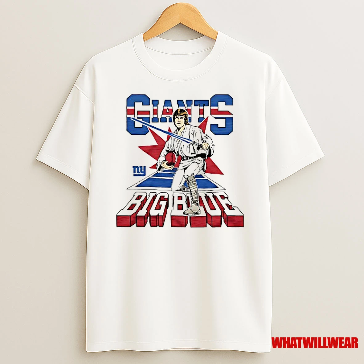 Luke Skywalker X New York Giants Big Blue Ny Shirts