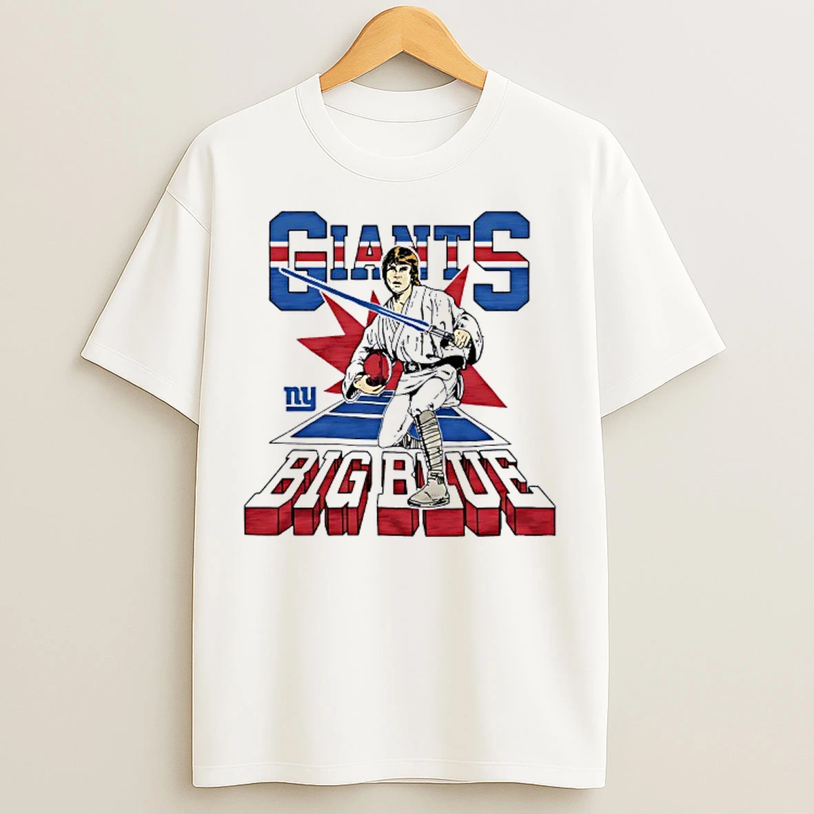 Luke Skywalker X New York Giants Big Blue Ny T Shirts