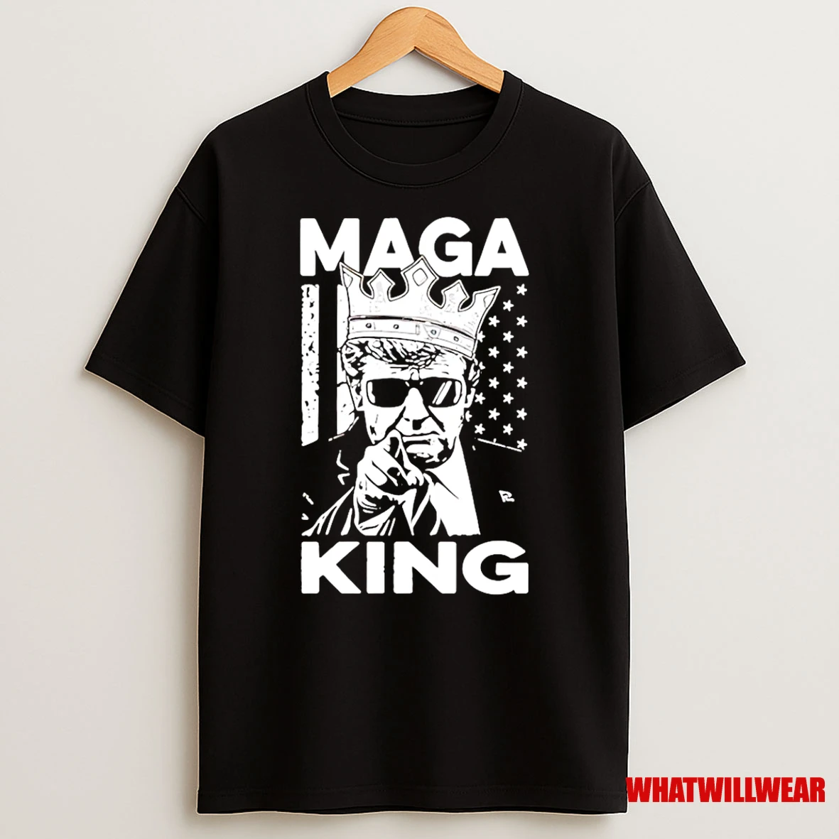 Maga King Donald Trump Cown 2025 Vintage Shirts