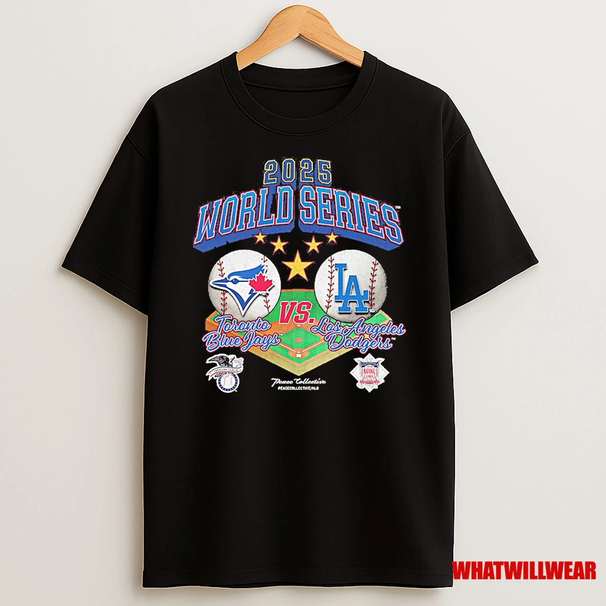 Mlb World Series 2025 Toronto Blue Jays Vs La Dodgers Logo Vintage Shirts