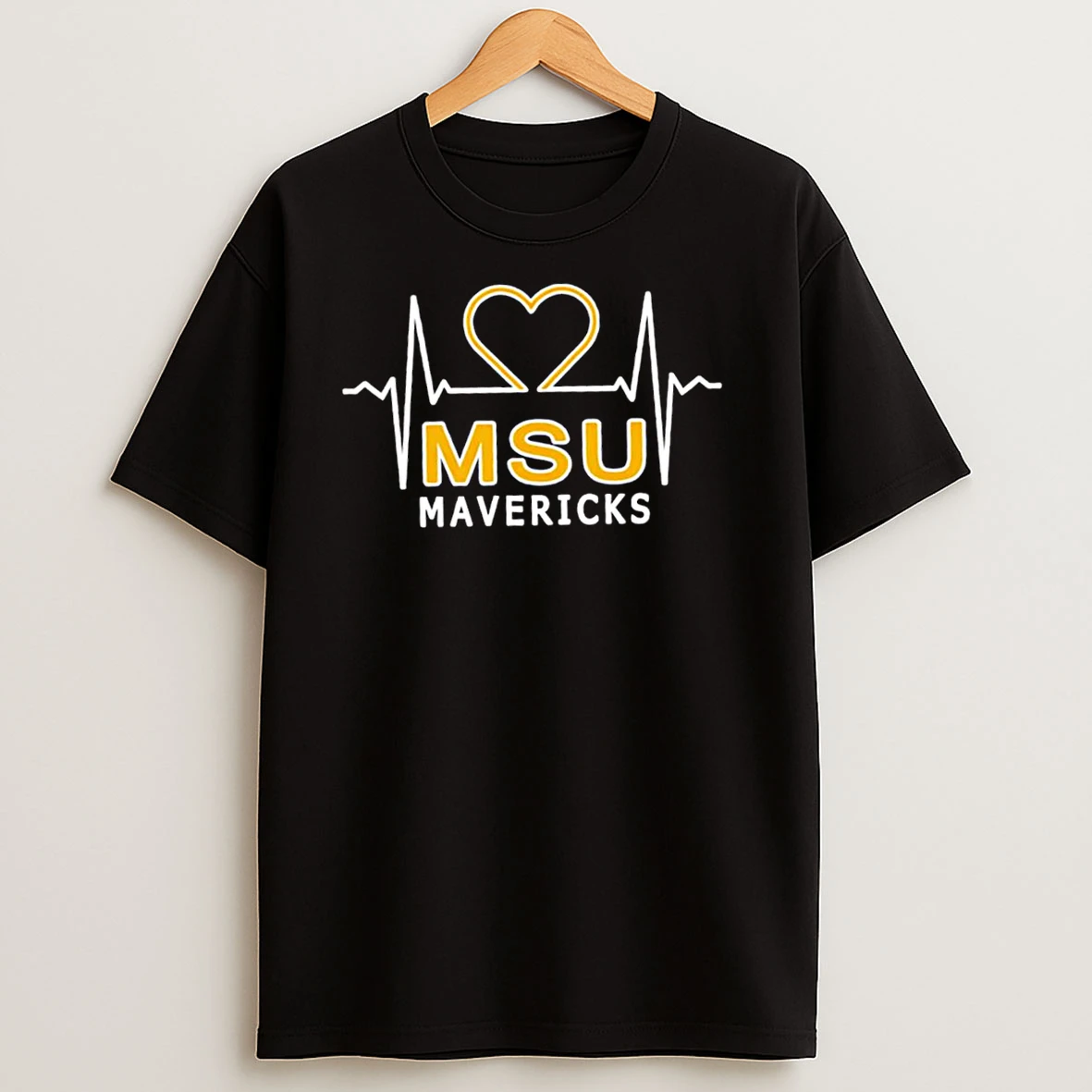 Msu Minnesota State University Mavericks Heartbeat T Shirts