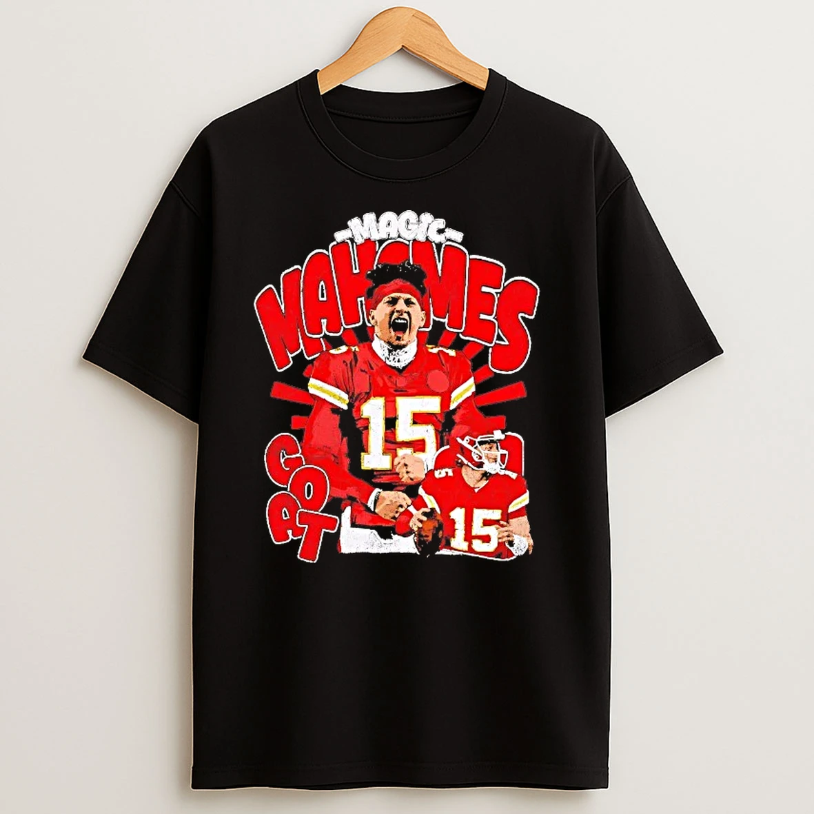 Magic Mahomes Goat Kansas City Chiefs T Shirts
