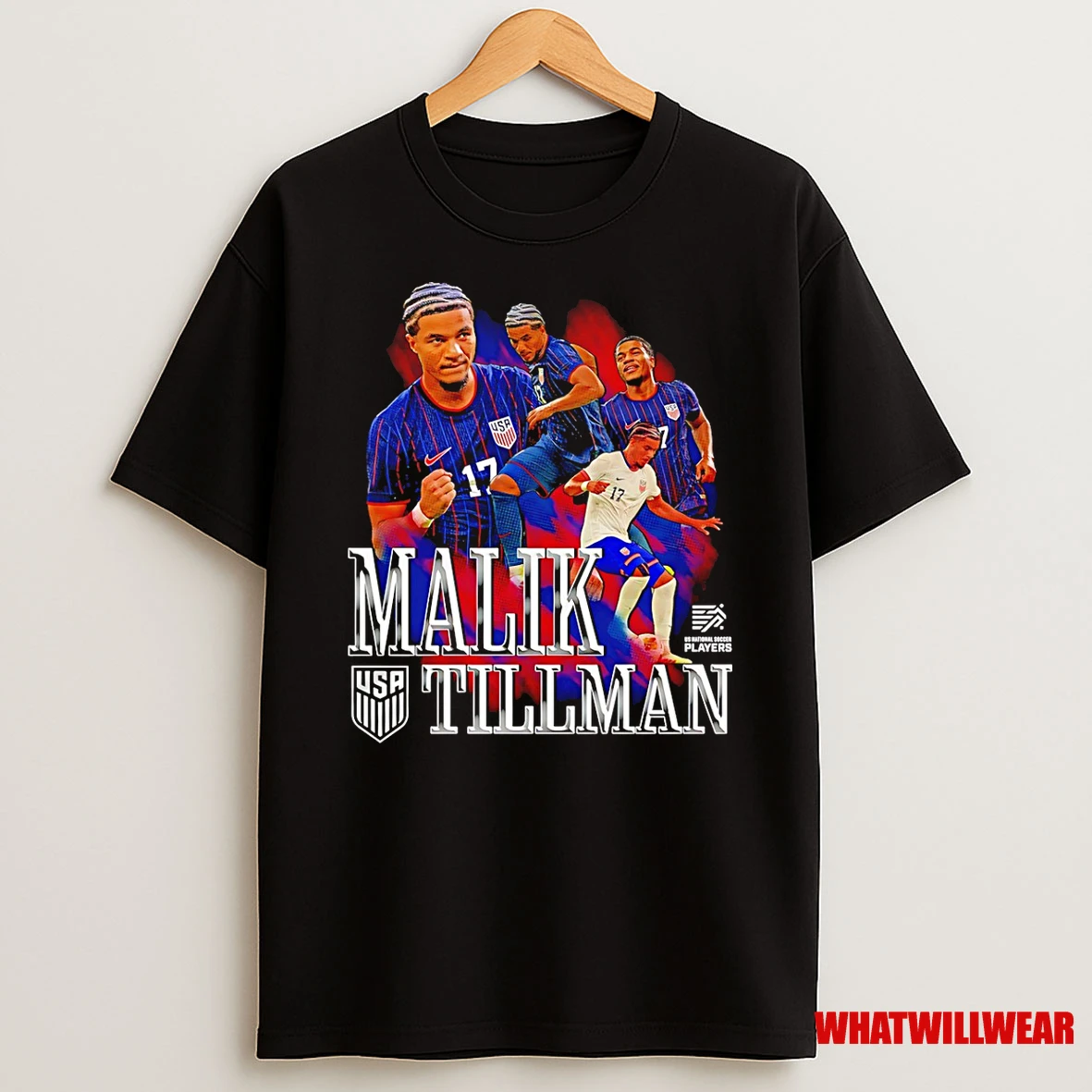 Malik Tillman Usmnt Player Collage Shirts