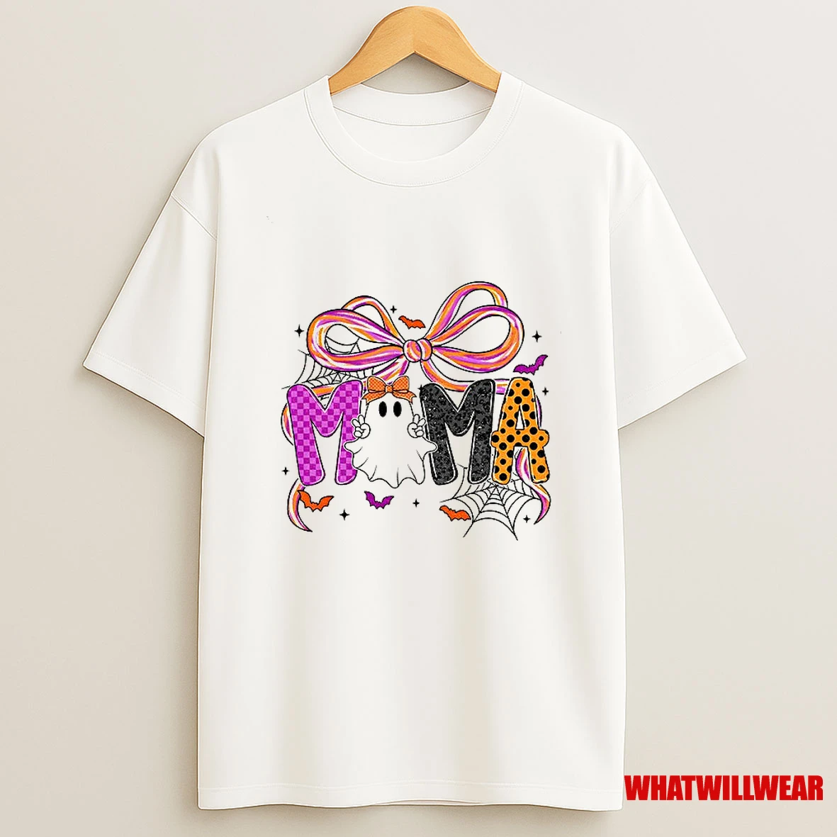 Mama Coquette Bow Witchy Vibes Spooky Halloween 2025 Shirts
